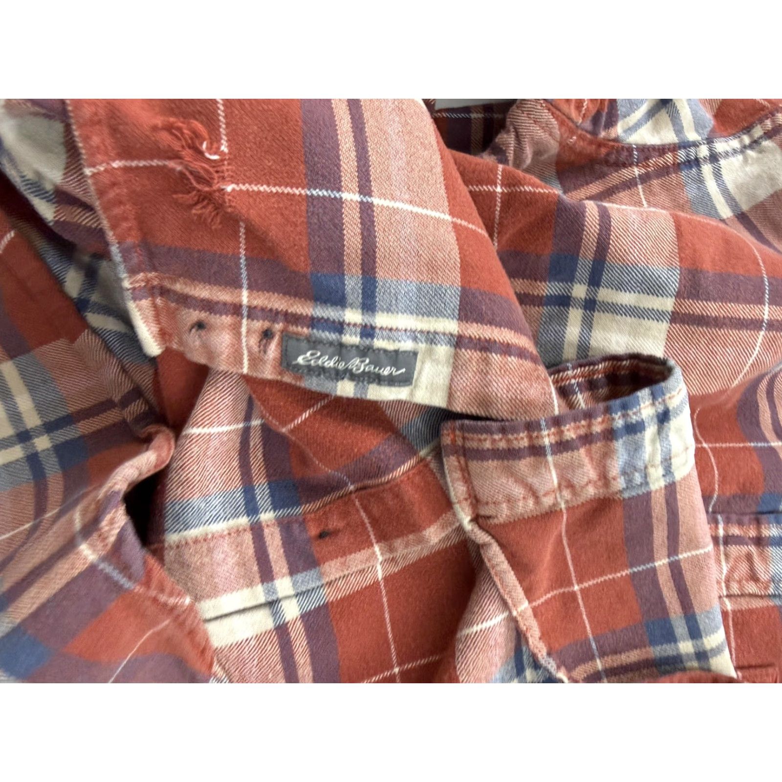 Eddie Bauer Eddie Bauer Shirt Mens Medium Red Plaid Flannel Relaxed Fit Button Front Casual Size US M / EU 48-50 / 2 - 3 Thumbnail