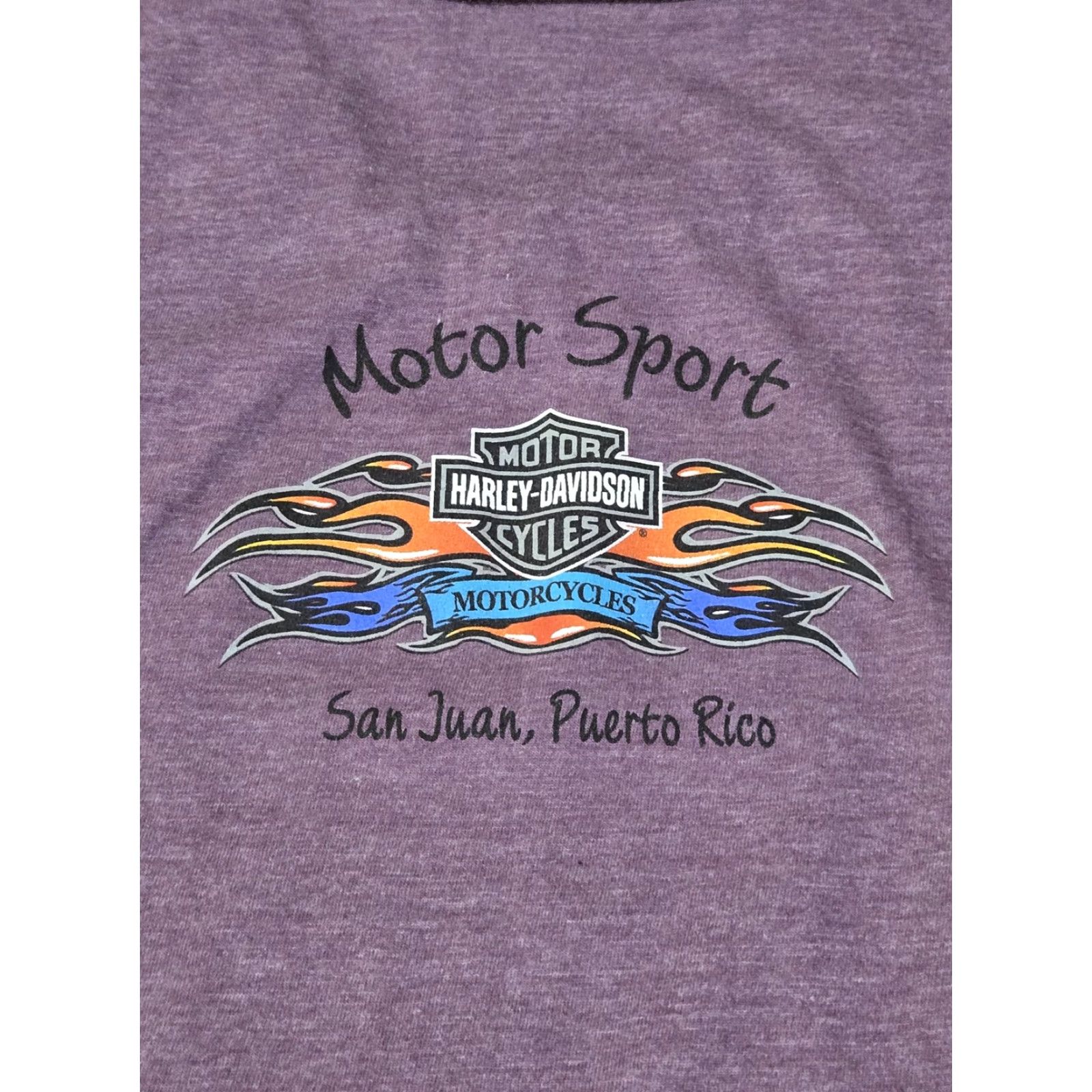 Harley Davidson Harley-Davidson Shirt Womens Small Sleeveless Purple San Juan Puerto Rico USA Biker Tank Crew Neck Cotton Polyester Size S / US 4 / IT 40 - 7 Thumbnail