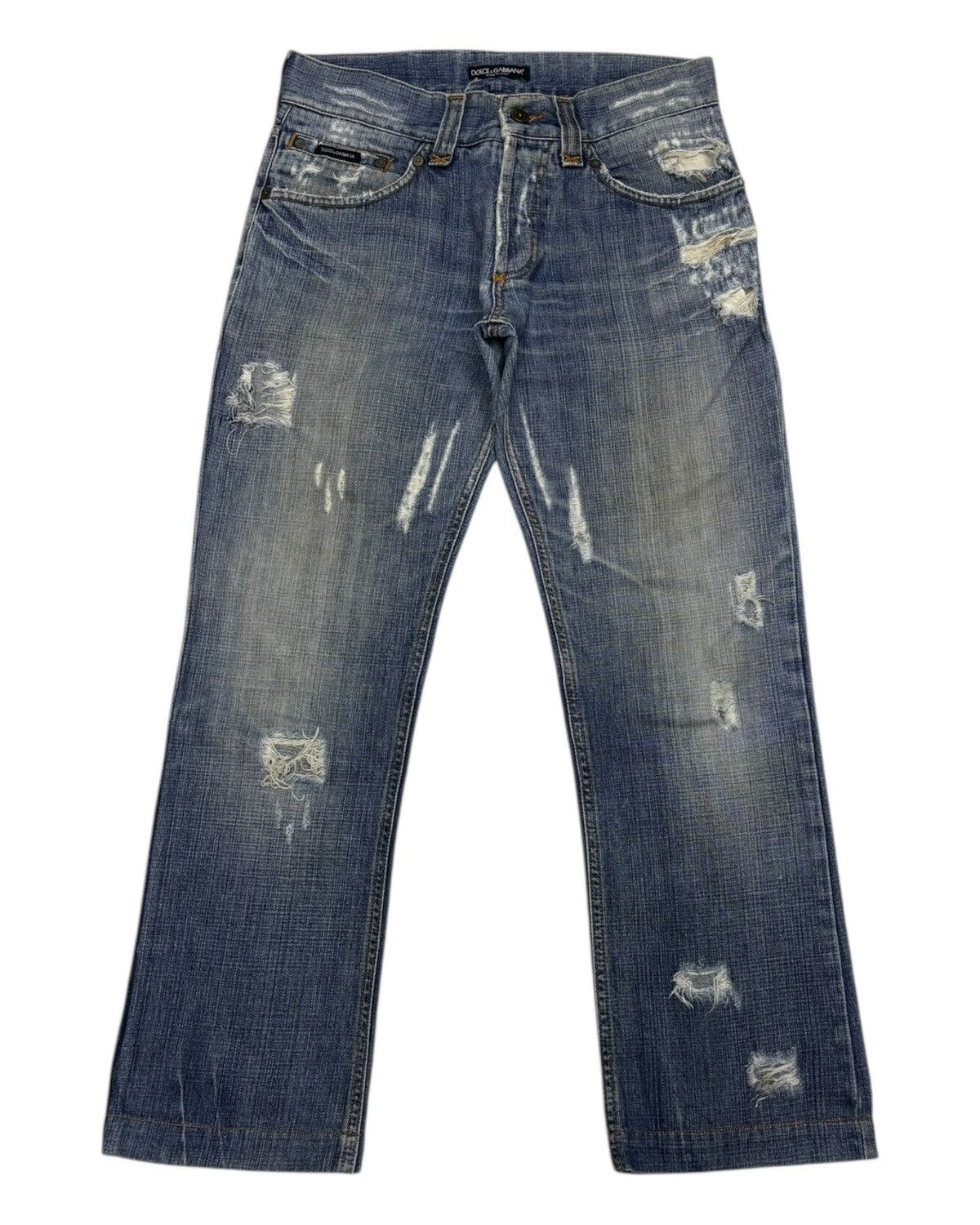 Dolce & Gabbana Dolce & Gabbana Archived Thrashed Ripped Ruin Jeans Size 32" / US 10 / IT 46 - 1 Thumbnail