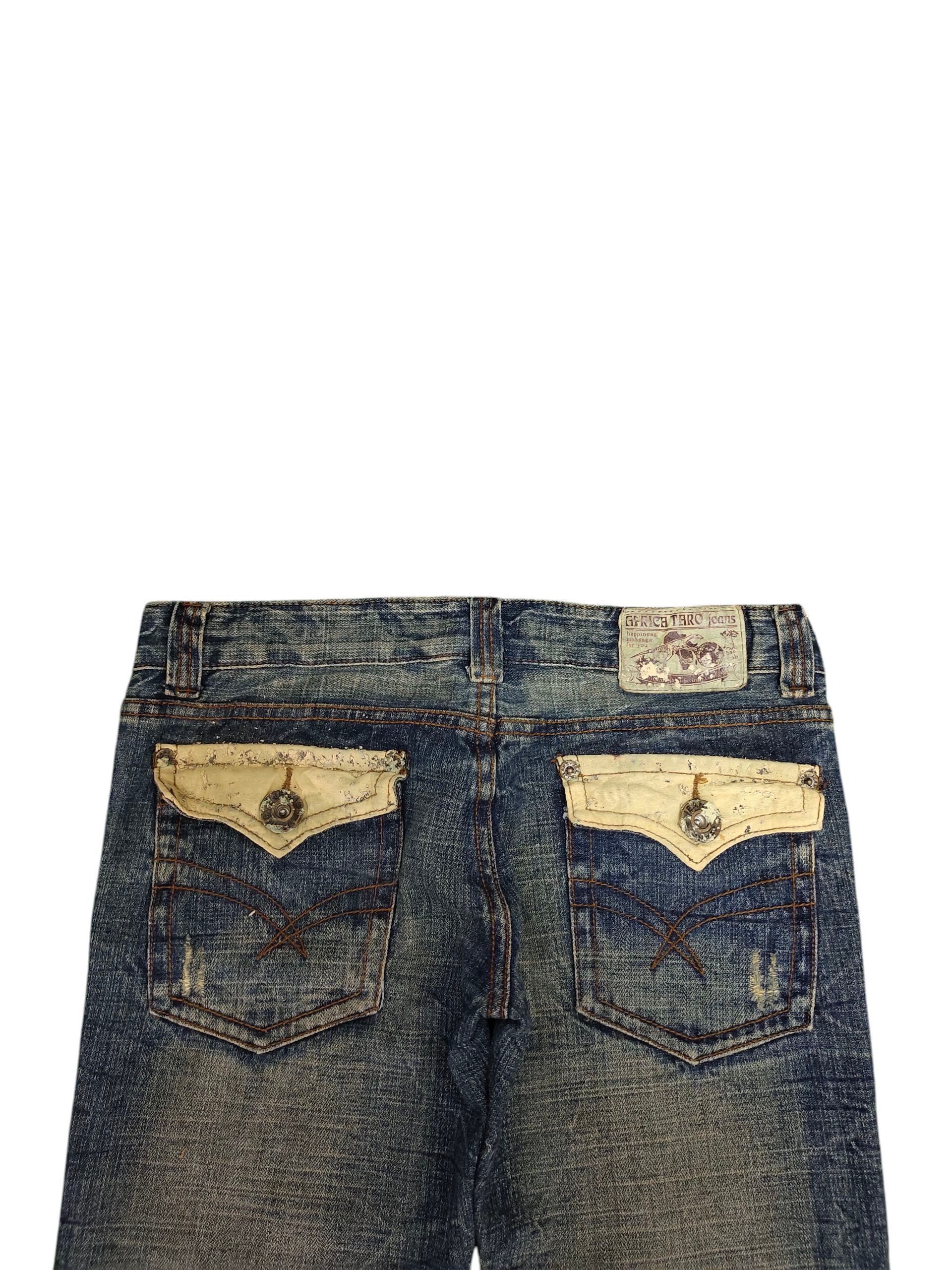 Tornado Mart Flare Jeans Africa Taro Distress Denim Bootcut Low Rise Y2k Size US 29 - 3 Thumbnail