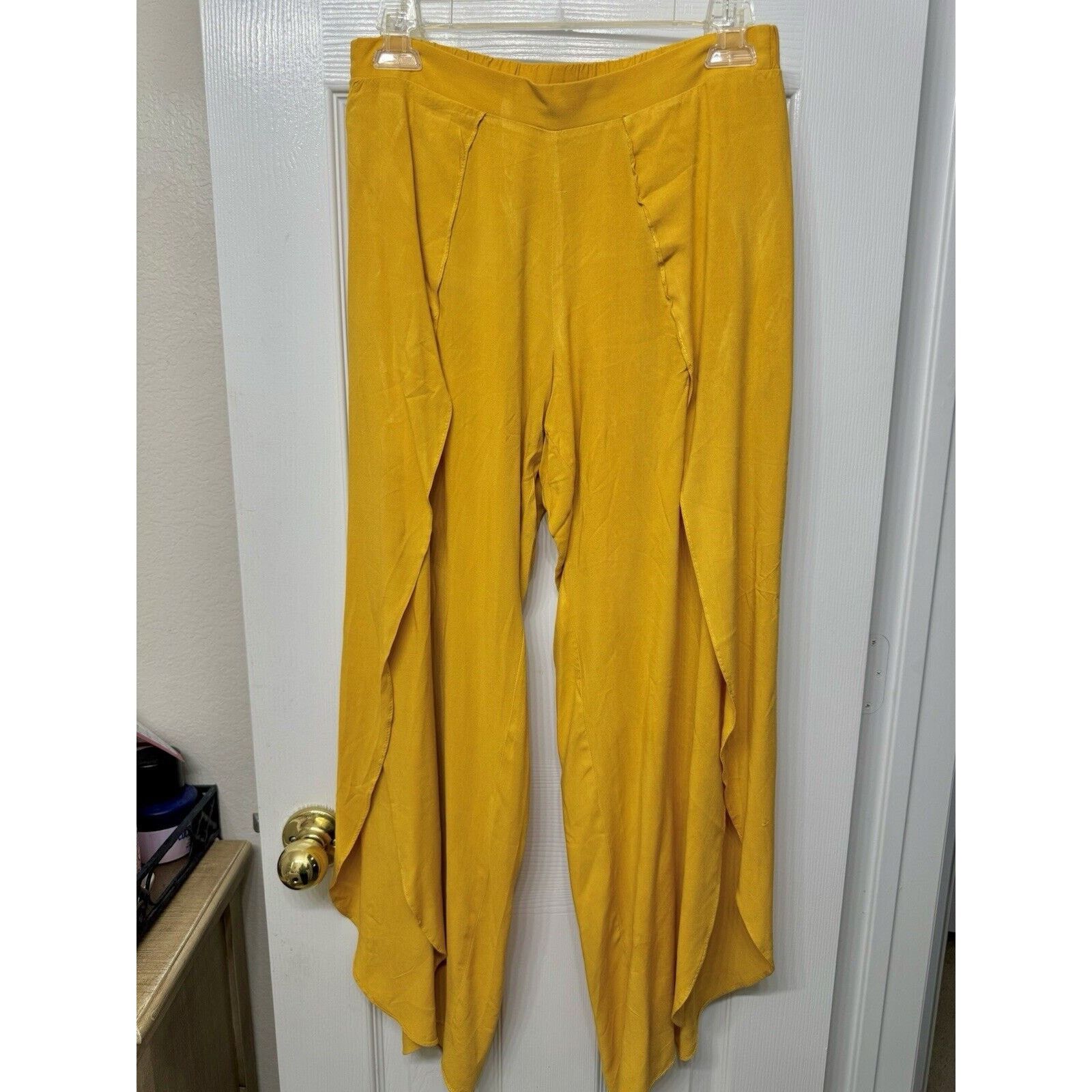 Drew DREW Whitney Wrapped, Split Leg Harem Pants in Yellow - Med Size 30" / US 8 / IT 44 - 2 Thumbnail