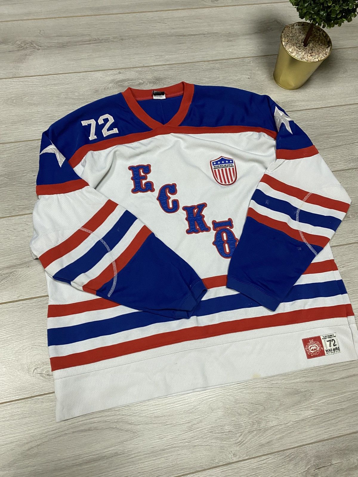 Ecko Unltd. Vintage Ecko Unltd. Seven Deuce Frozen Four Sponsered Jersey Size US L / EU 52-54 / 3 - 12 Thumbnail