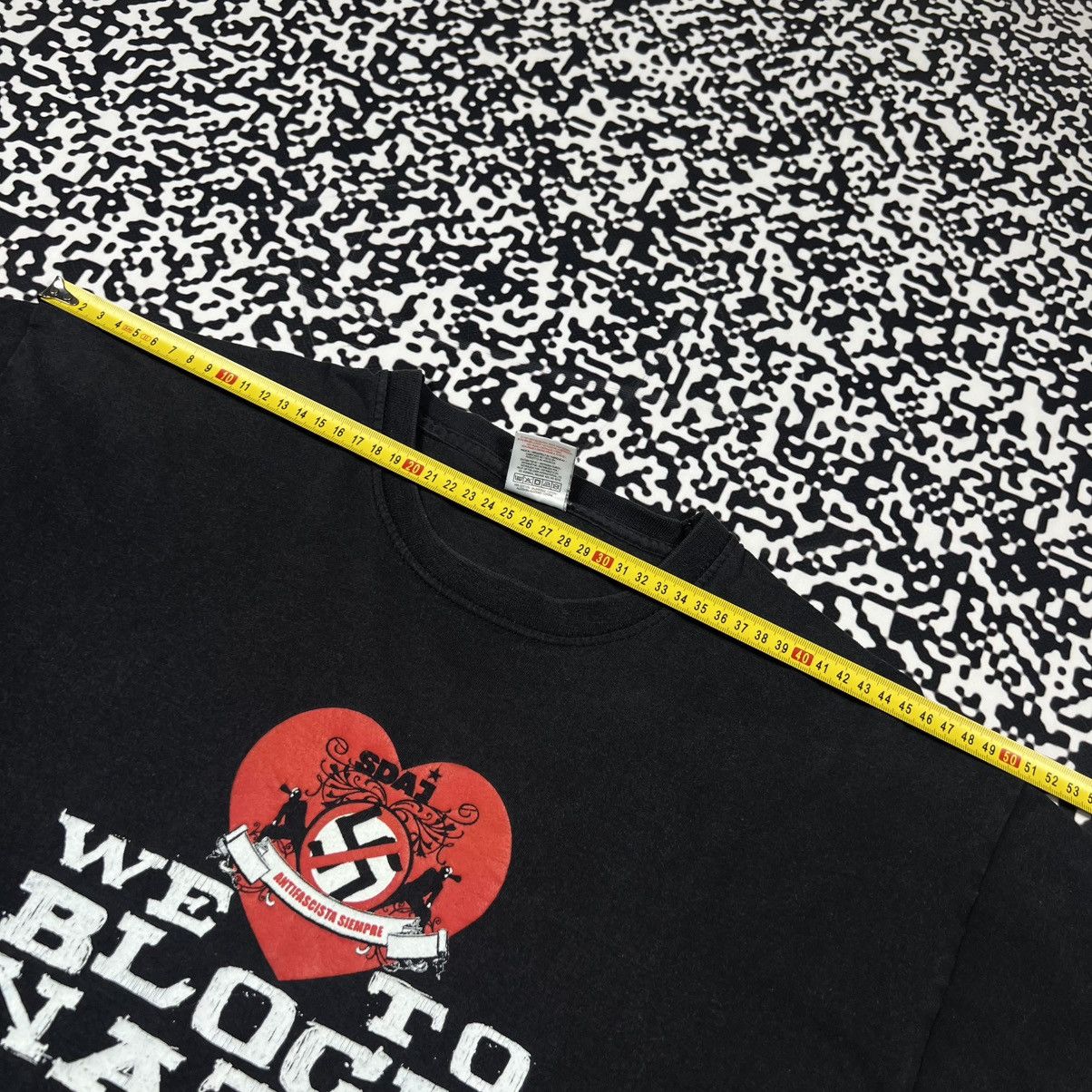 Vintage Vintage Y2K Rare SDAI Block Nazis Italian Antifa Punk Tshirt Size US M / EU 48-50 / 2 - 10 Thumbnail