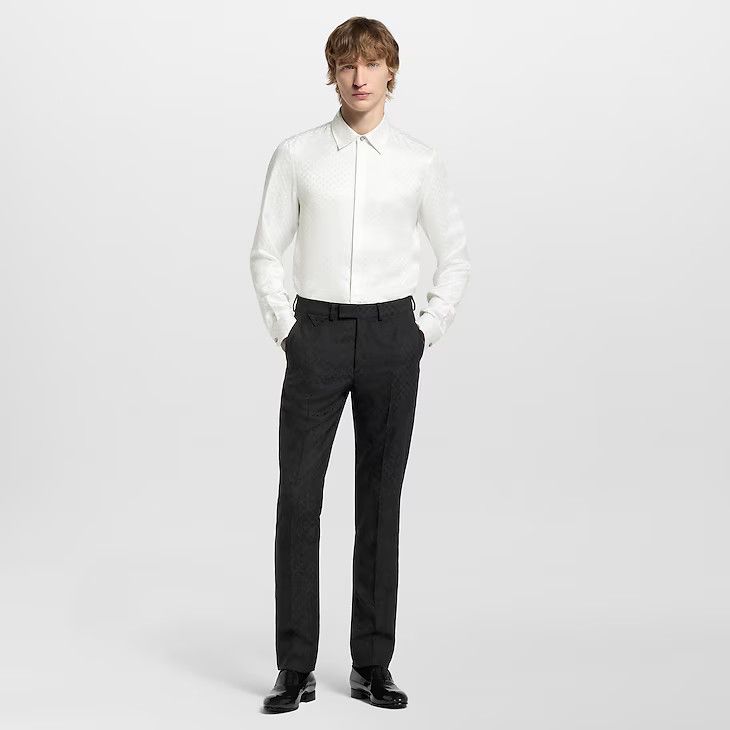 Louis Vuitton Mini Monogram Silk Evening Shirt - 44 6L Size 44L - 2 Thumbnail