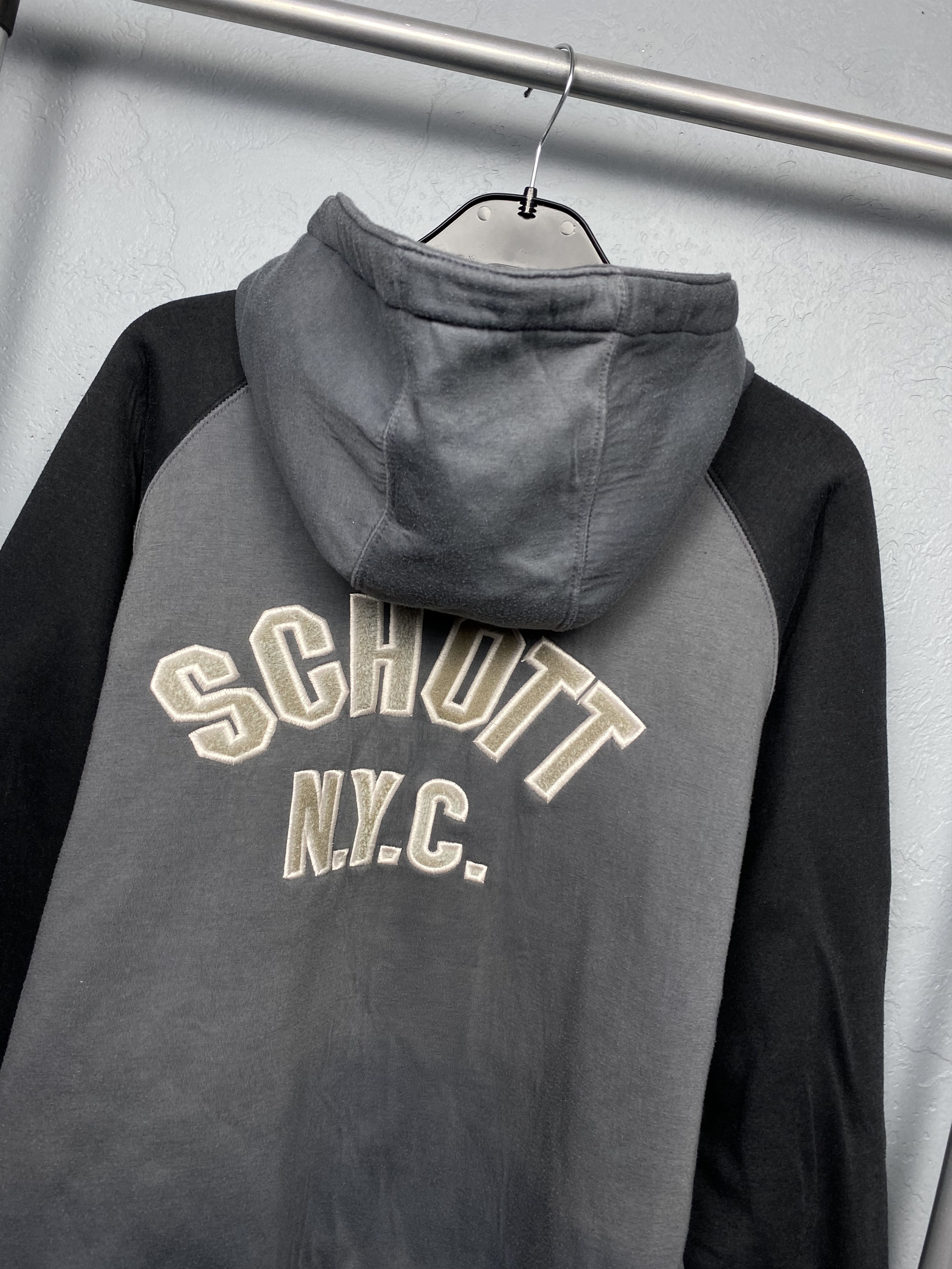 Schott × Vintage Schott Vintage Mens Sherpa Fleece Hooded Jacket Size US L / EU 52-54 / 3 - 2 Thumbnail