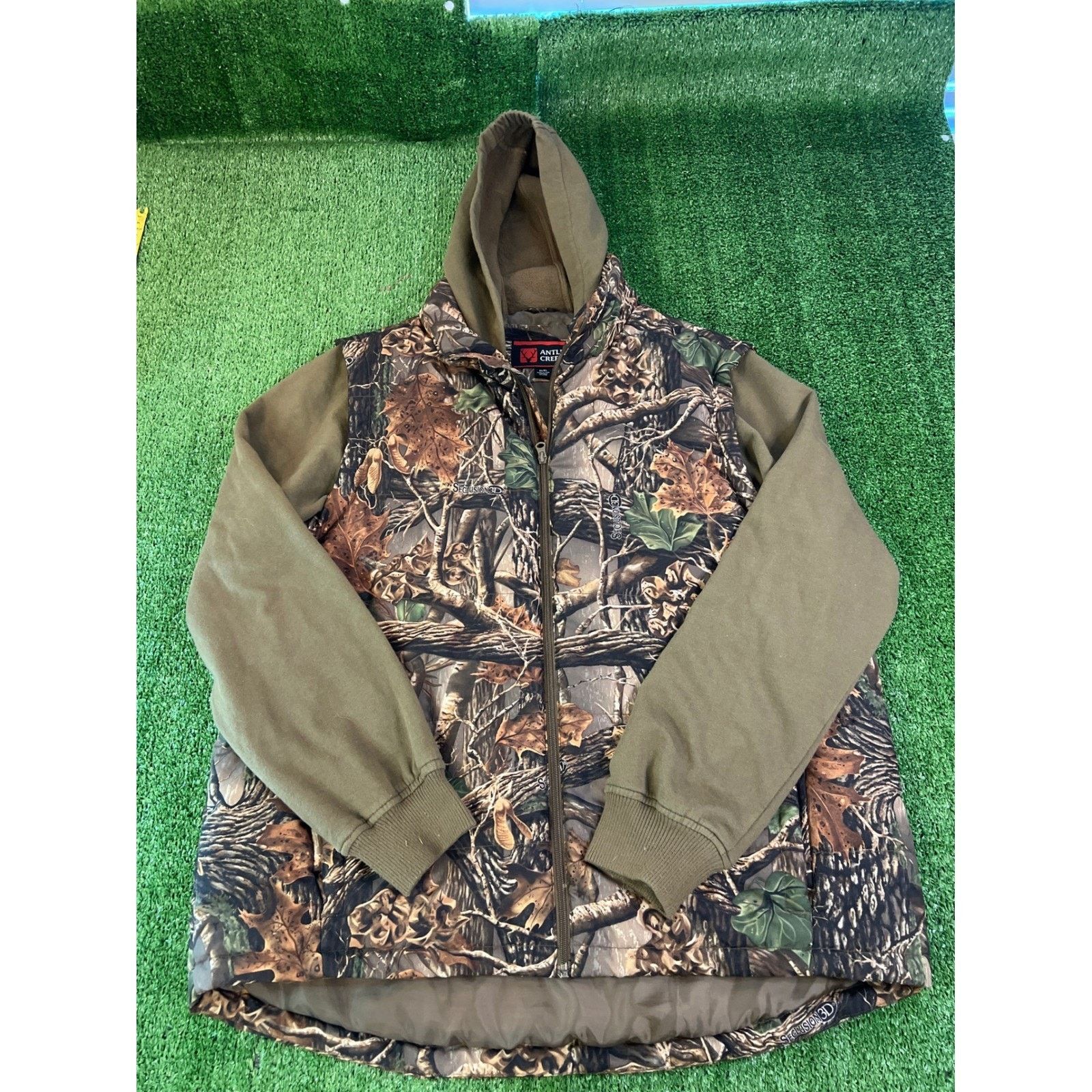 Cabelas Antler Creek Mens Camo Puffer Vest Hoodie Jacket XL Size US XL / EU 56 / 4 - 1 Thumbnail