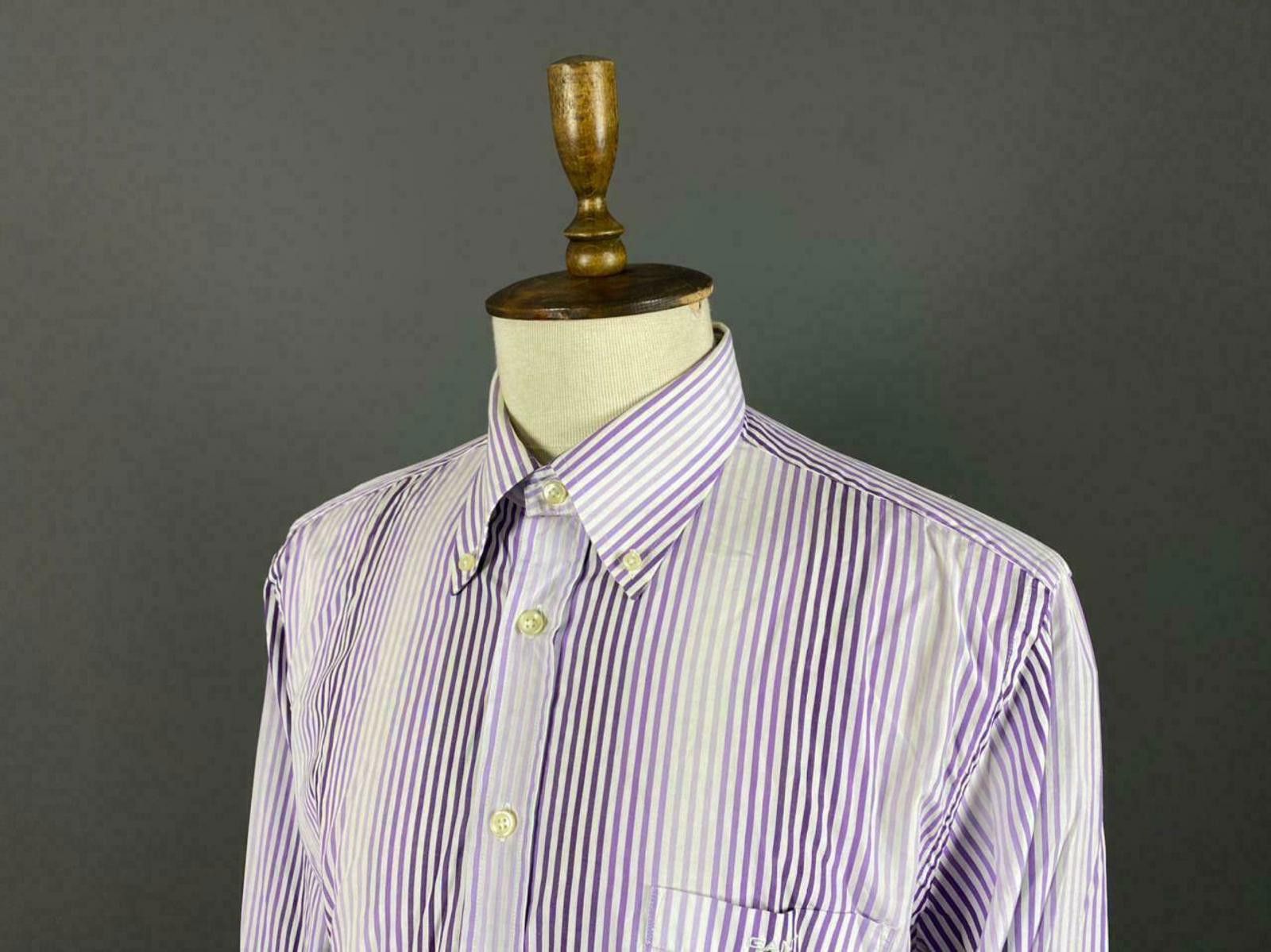 Gant Gant Oxford Egyptian Cotton Fitted Stripe Shirt Size XL Size US XL / EU 56 / 4 - 2 Thumbnail