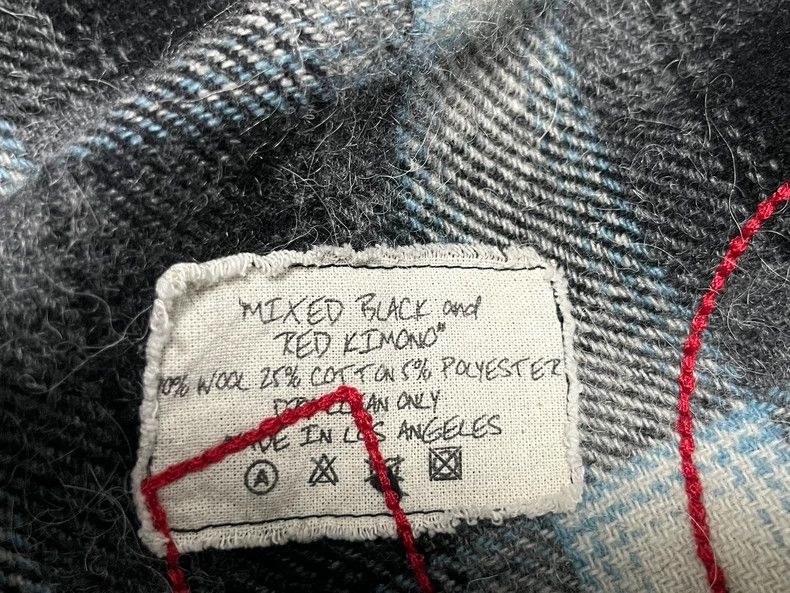 Greg Lauren greg lauren Wool plaid denim patchwork robe 2506-Nextarrow Size US XS / EU 42 / 0 - 3 Thumbnail