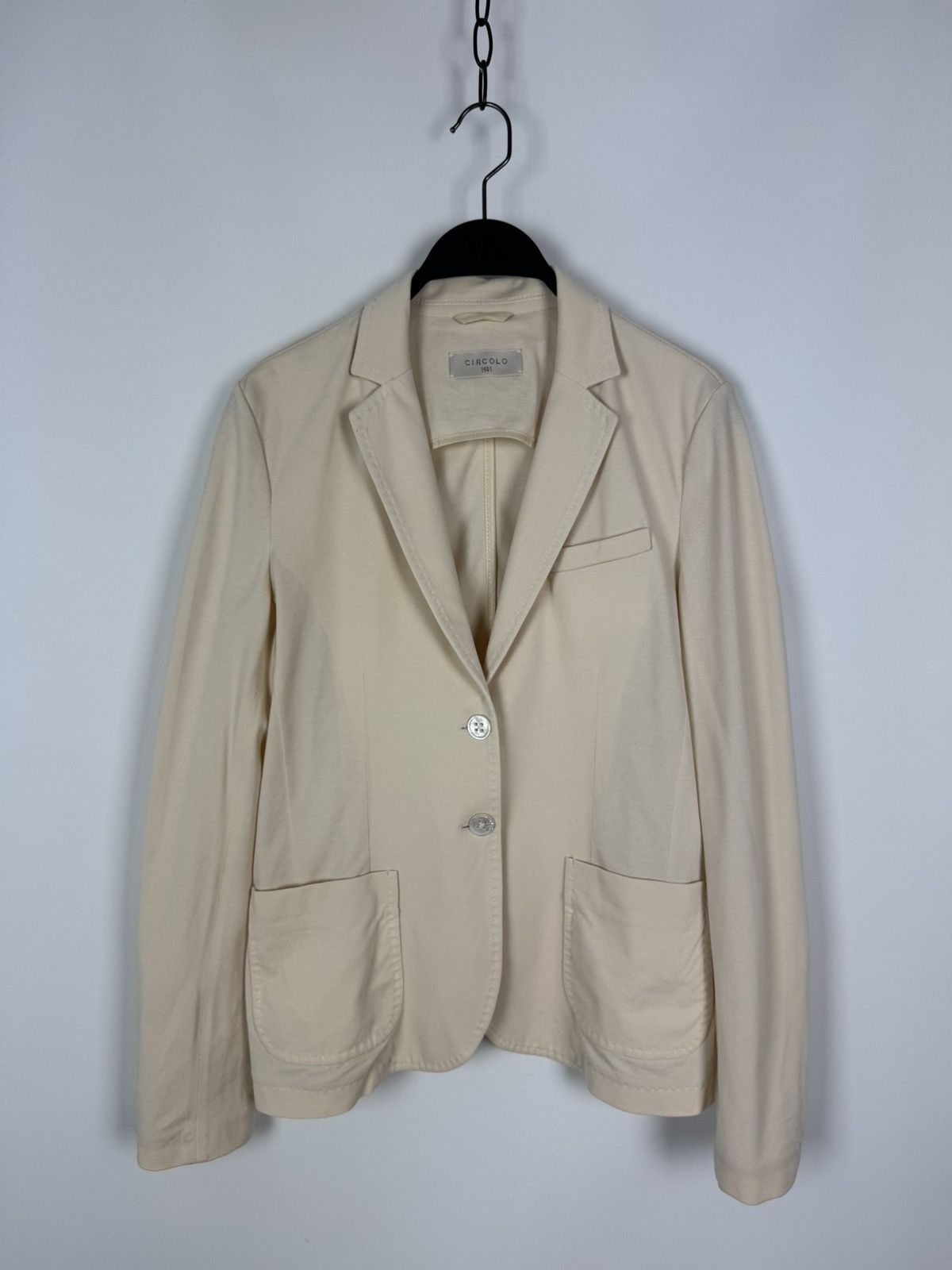 Circolo 1901 Circolo 1901 Cotton Lightweight Beige Women’s Blazer Jacket Size M / US 6-8 / IT 42-44 - 2 Thumbnail