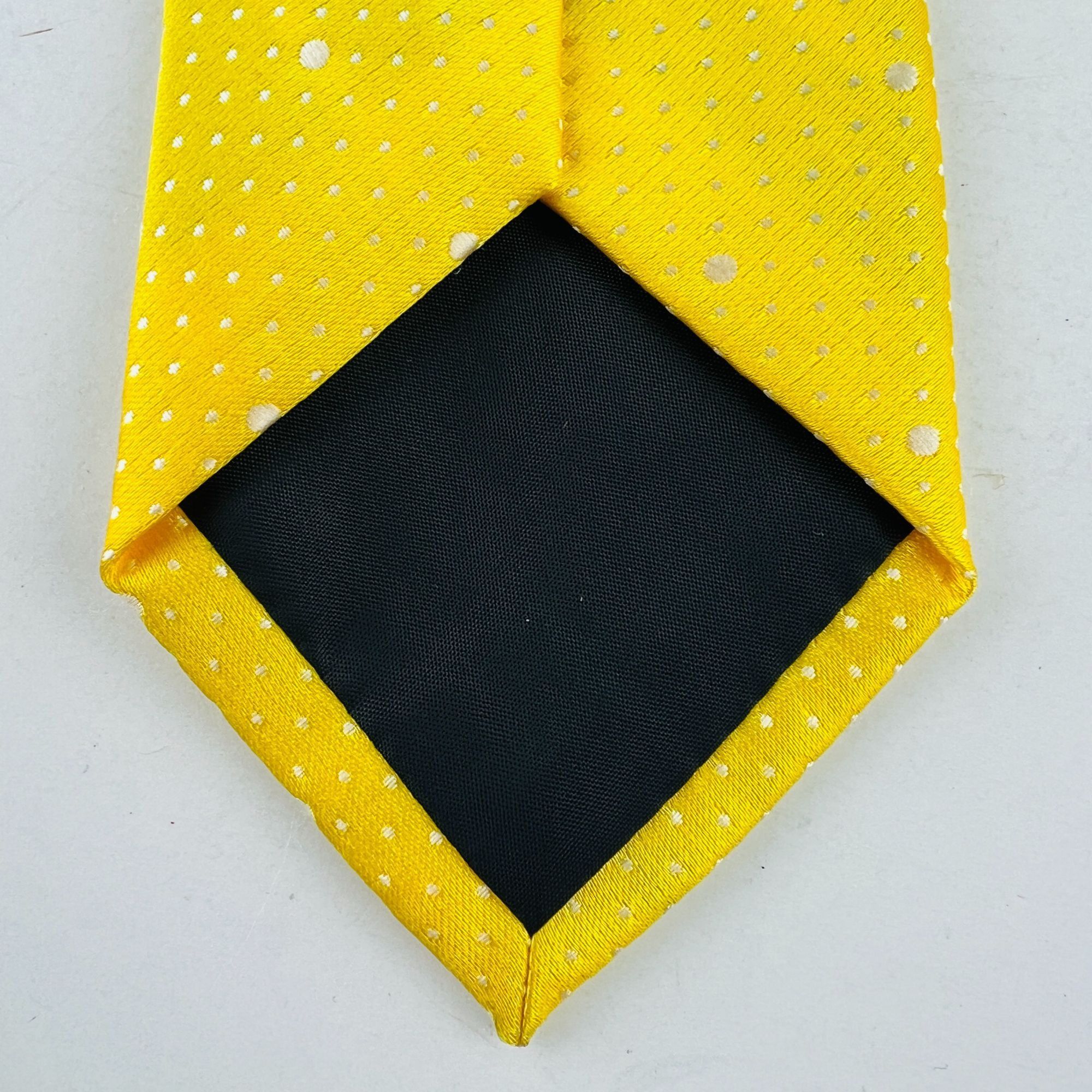 J Ferrar J Ferrar Yellow Dot Skinny Necktie Tie Size ONE SIZE - 4 Thumbnail