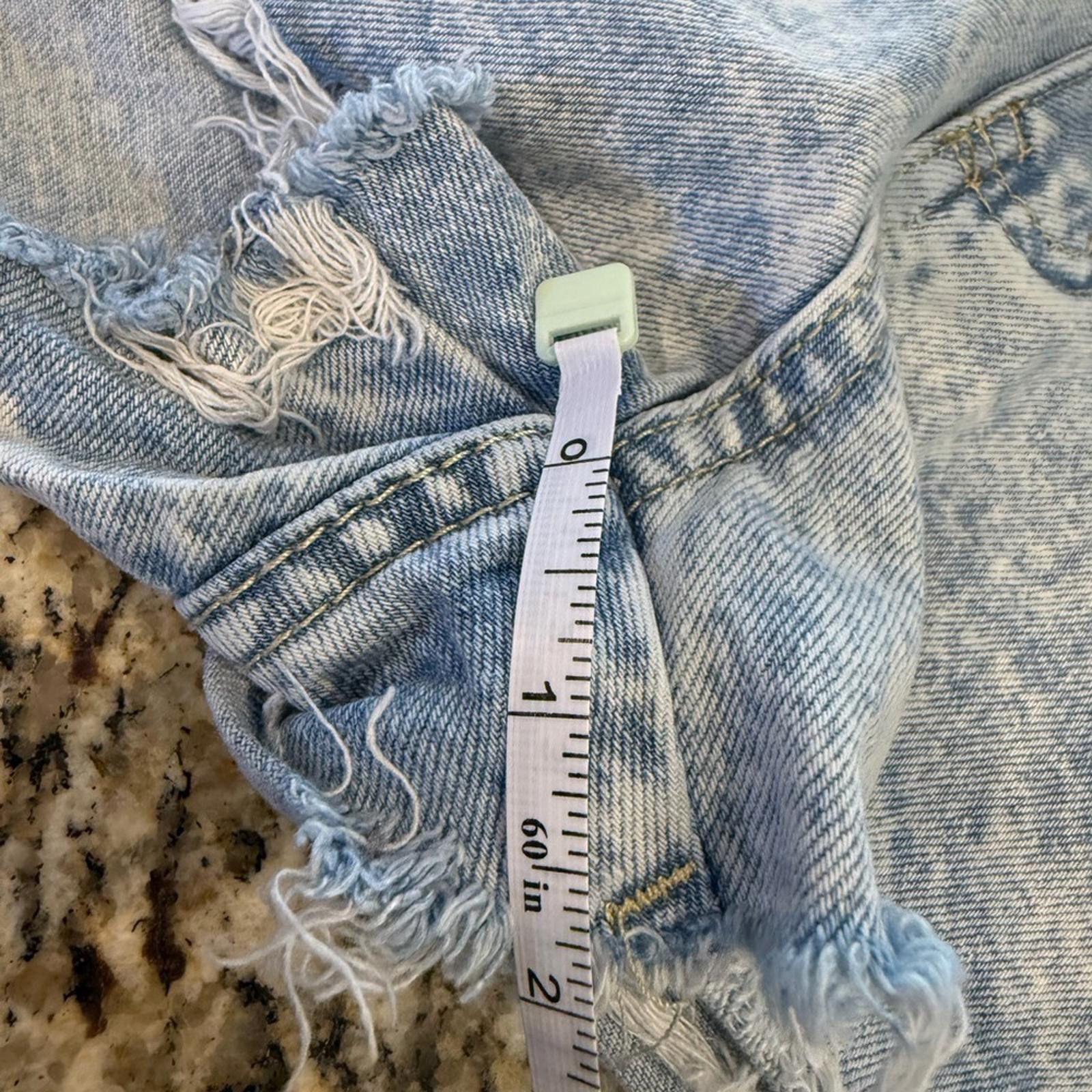 Shein Shein cutoff lightweight denim jean shorts SZ 26” waist Size 26" / US 2 / IT 38 - 8 Thumbnail
