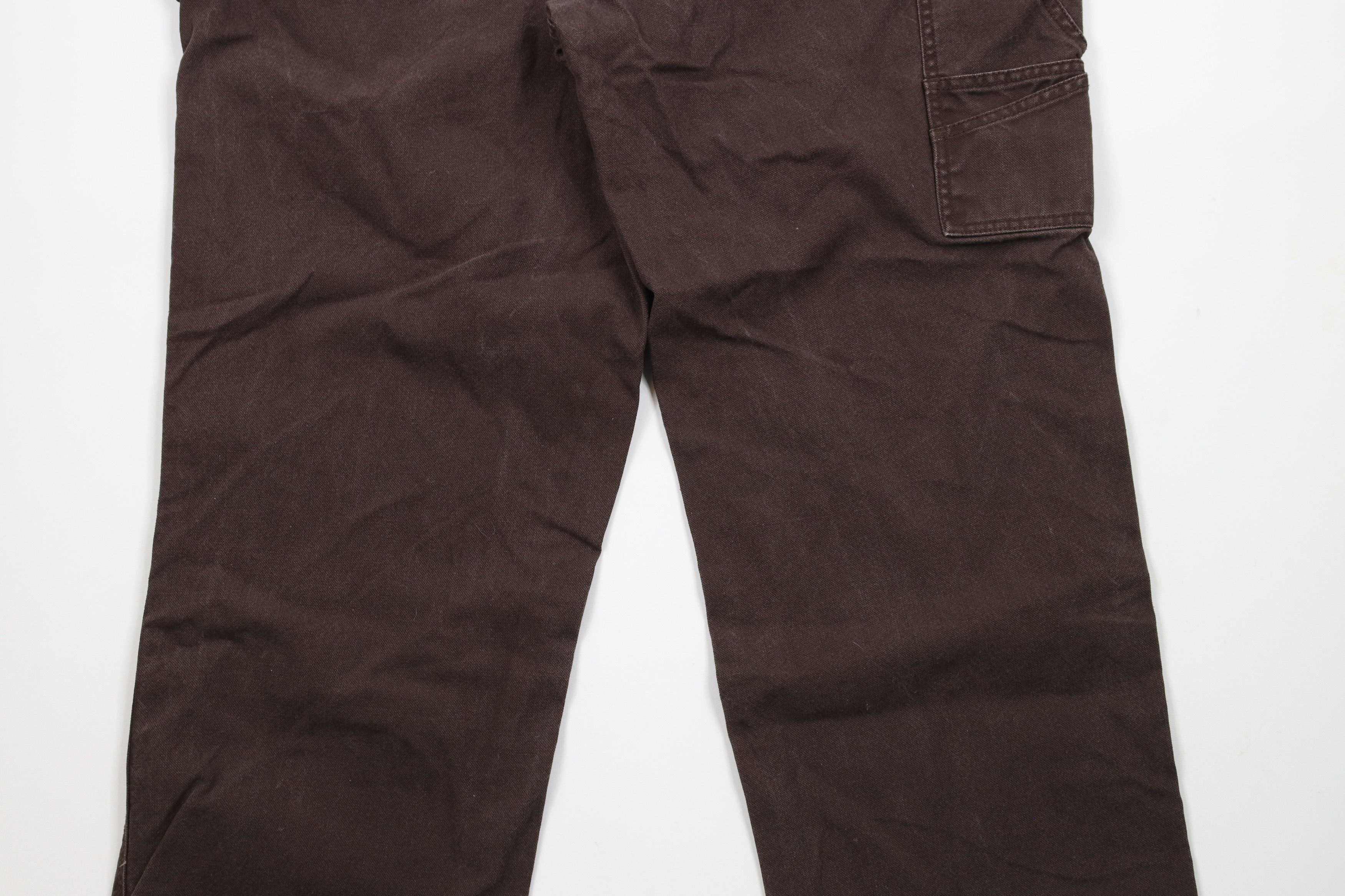 Vintage Vintage Y2K Streetwear Wide Leg Canvas Dungaree Pants Brown Size US 42 / EU 58 - 12 Thumbnail