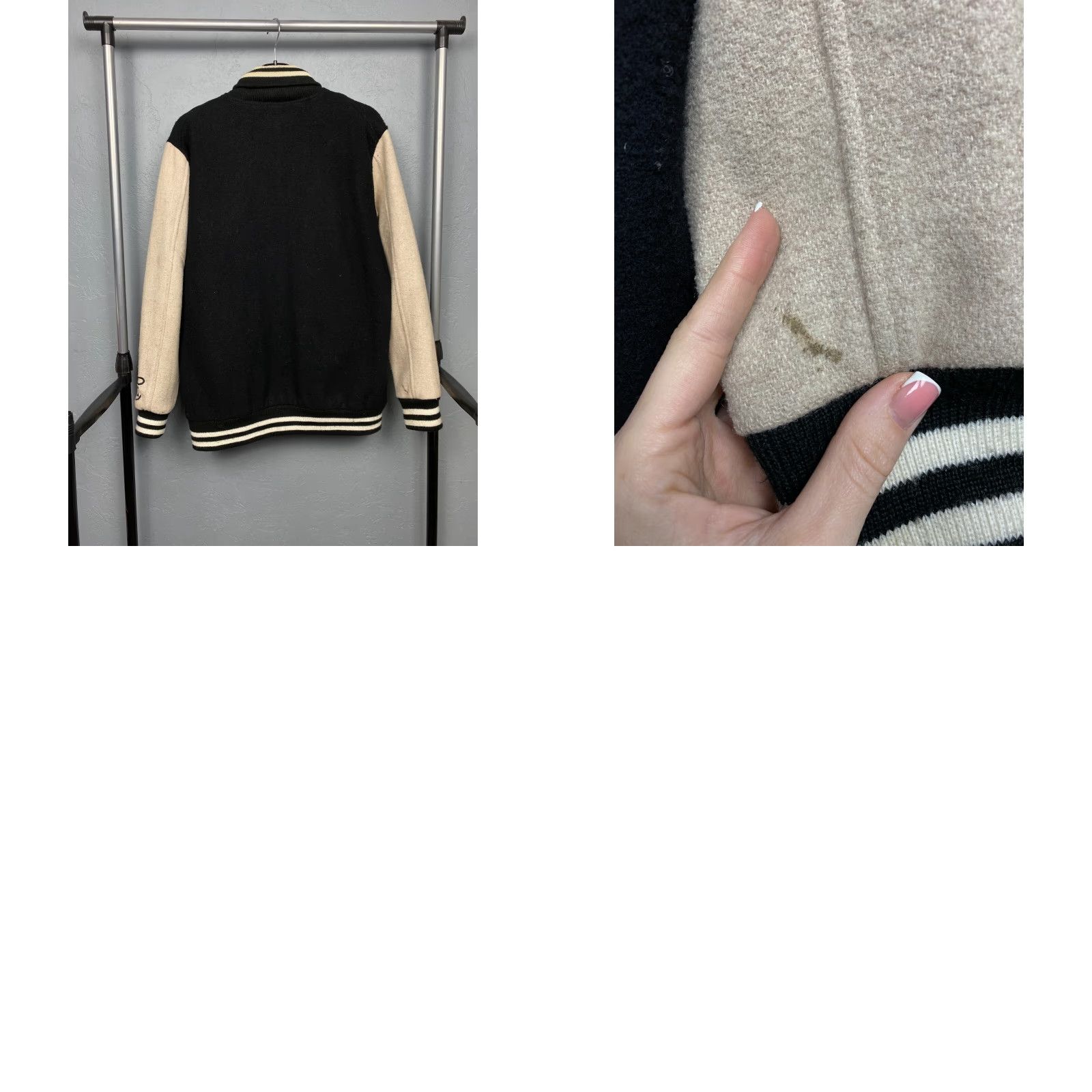 Vintage Drop Dead Mens Varsity Wool Bomber Jacket M Black - Jacket, Bomber, Wool, Men’s, Vintage-Style, Logo, Regular Fit, Size M Size US M / EU 48-50 / 2 - 8 Thumbnail