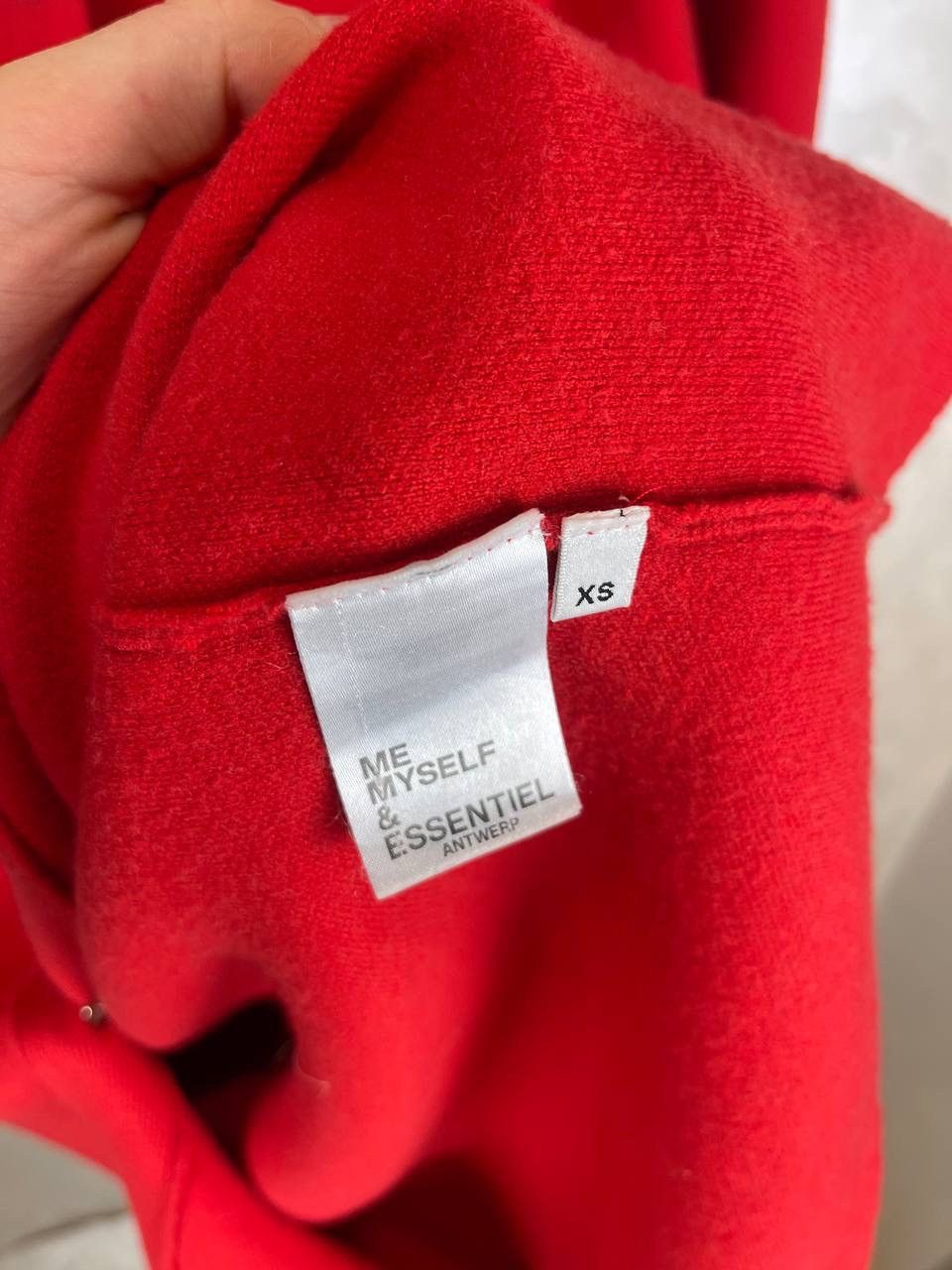 Essentiel Antwerp Essentiel Antwerp Red Knit Shirt Dress XS Wool Size XS / US 0-2 / IT 36-38 - 6 Thumbnail