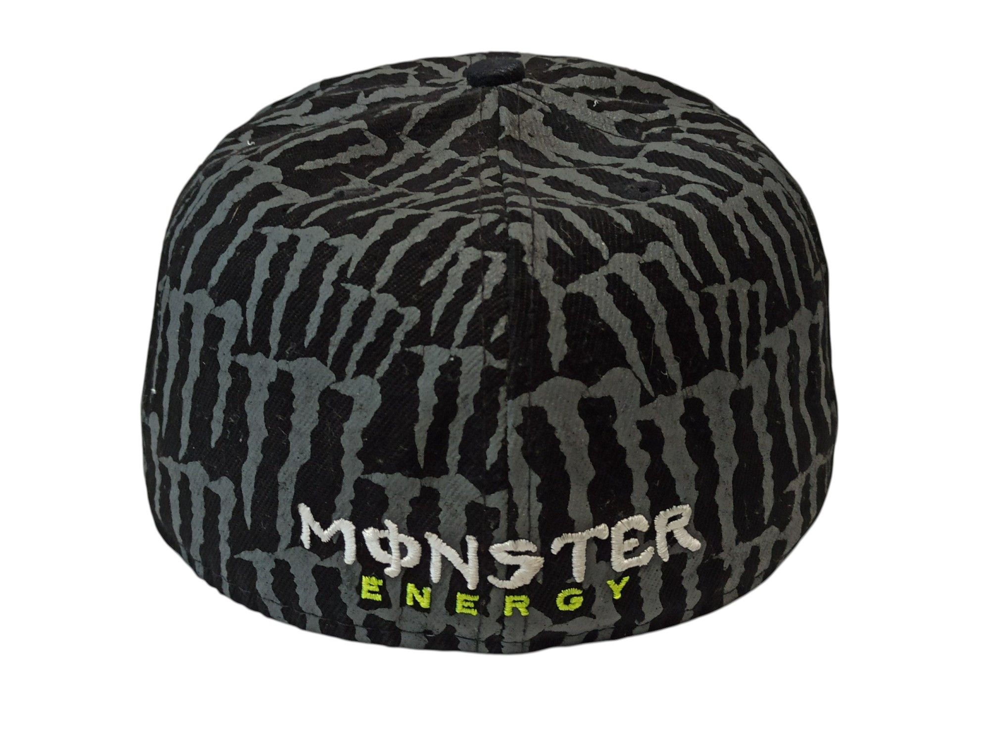 Designer Monster Energy Y2K Snapback Cap Black Gray Neon Logo 7 3/8 Size ONE SIZE - 3 Thumbnail