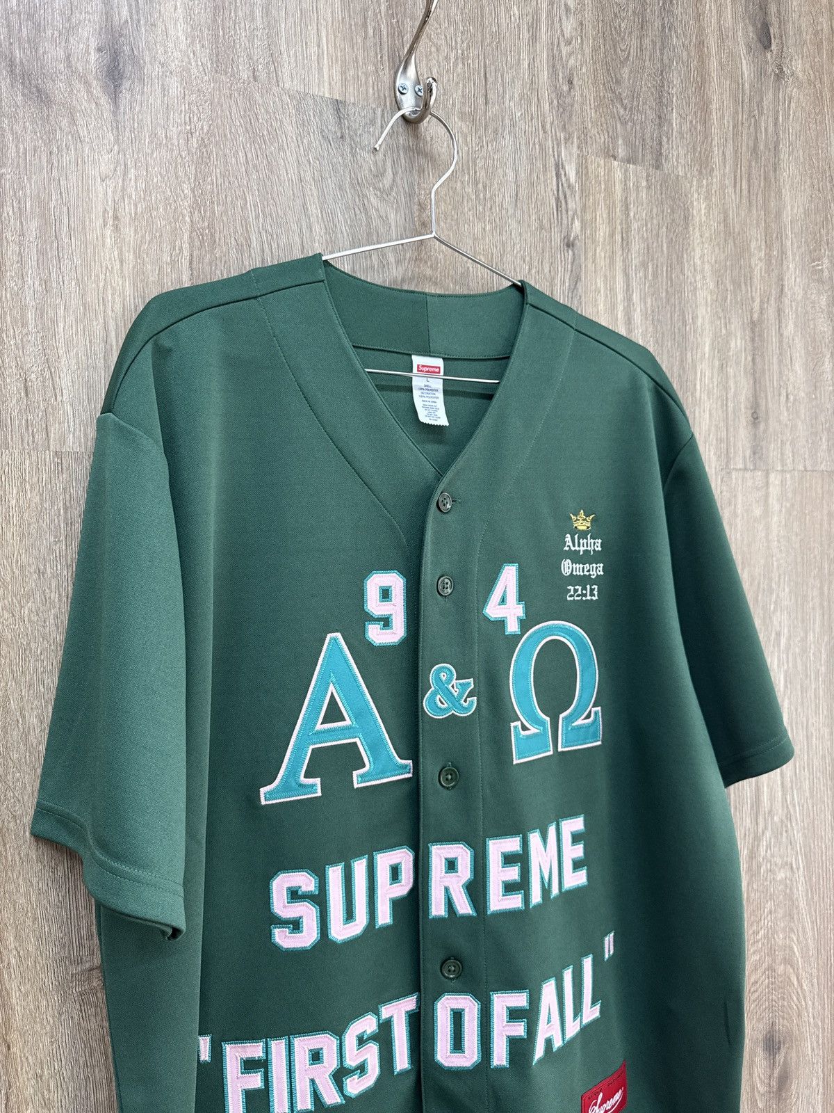 Supreme Supreme Olive Jersey Button Up Size US L / EU 52-54 / 3 - 2 Thumbnail