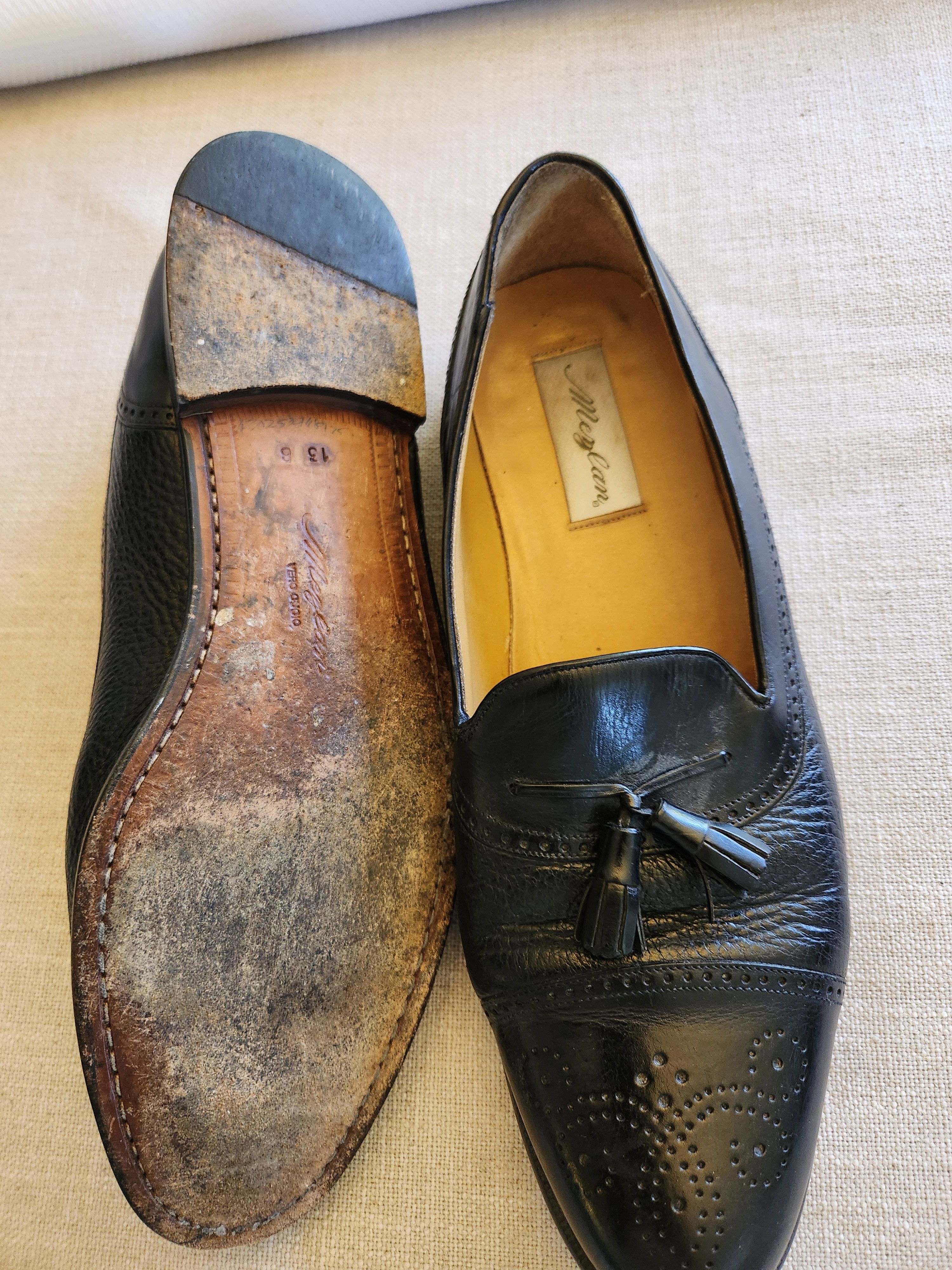 Mezlan Havana Tasseled Slip-On Loafers Size US 13 / EU 46 - 3 Thumbnail