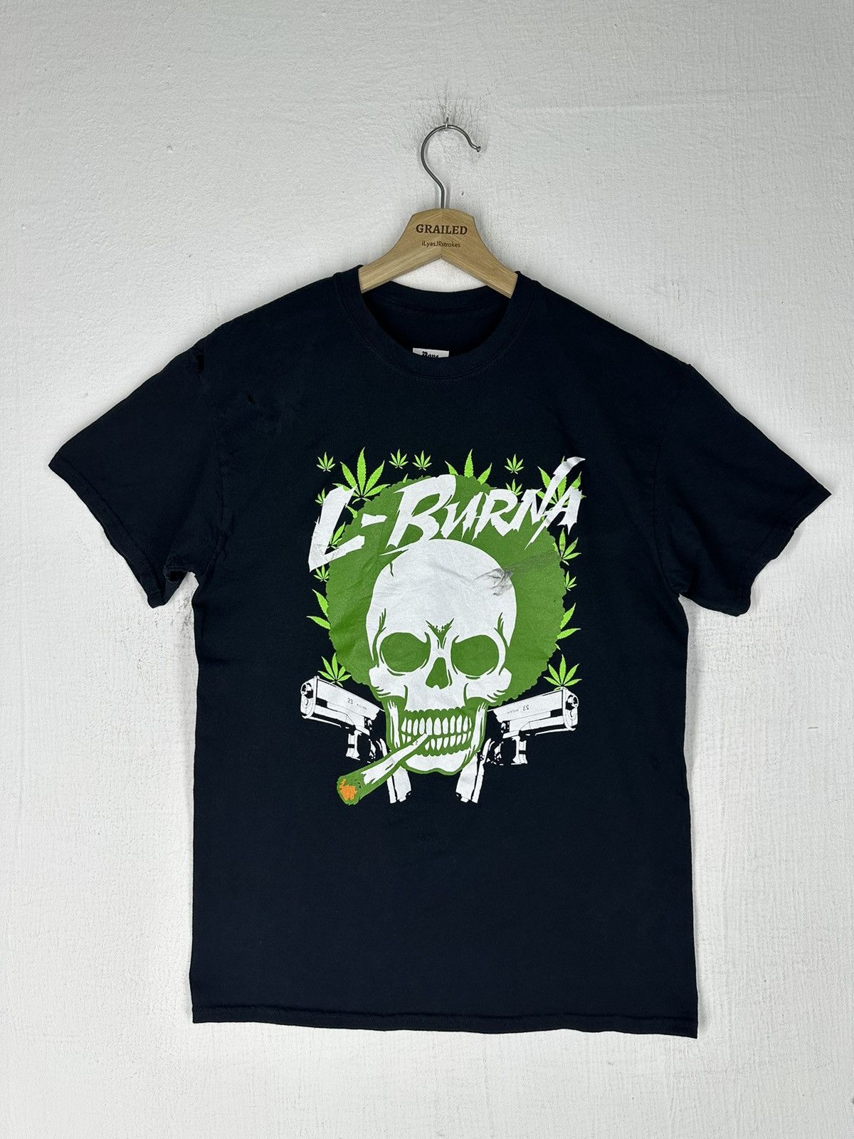 Japanese Brand L-Burna Skull Shot Pistol 23 Austria Shirt Tee Size US M / EU 48-50 / 2 - 1 Thumbnail