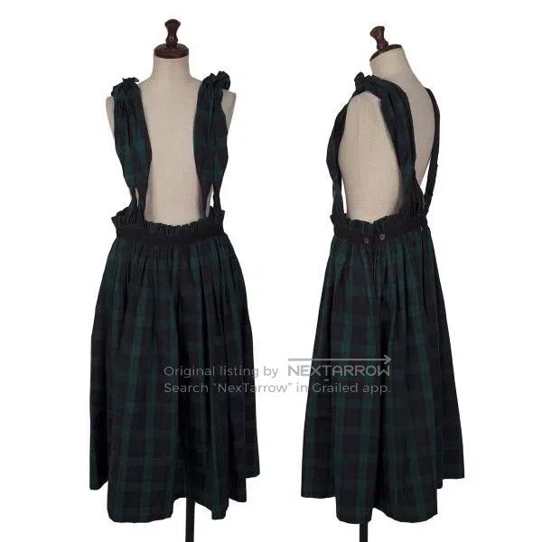 Comme des Garcons Comme Des Garcons Green Vintage Plaid Design Overalls Size S / US 4 / IT 40 - 1 Thumbnail