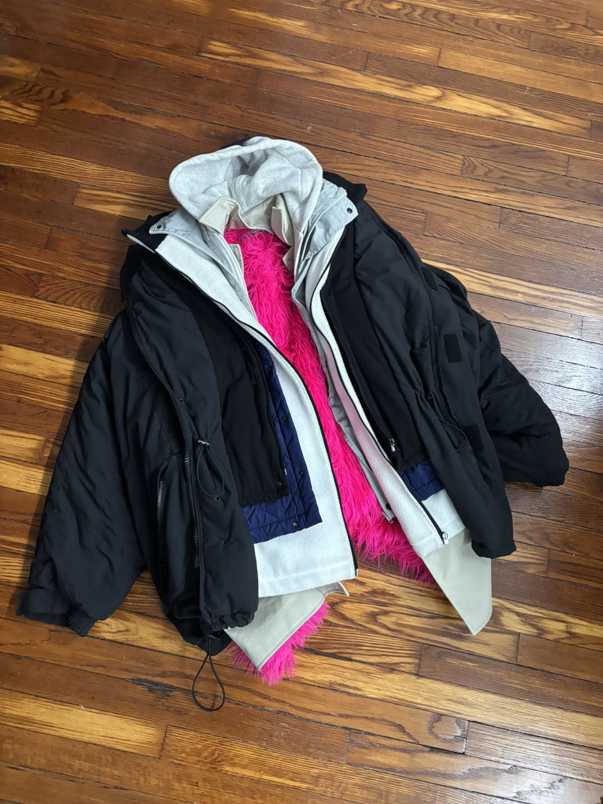 Balenciaga Balenciaga 7 layer jacket pink fur Size US M / EU 48-50 / 2 - 2 Thumbnail