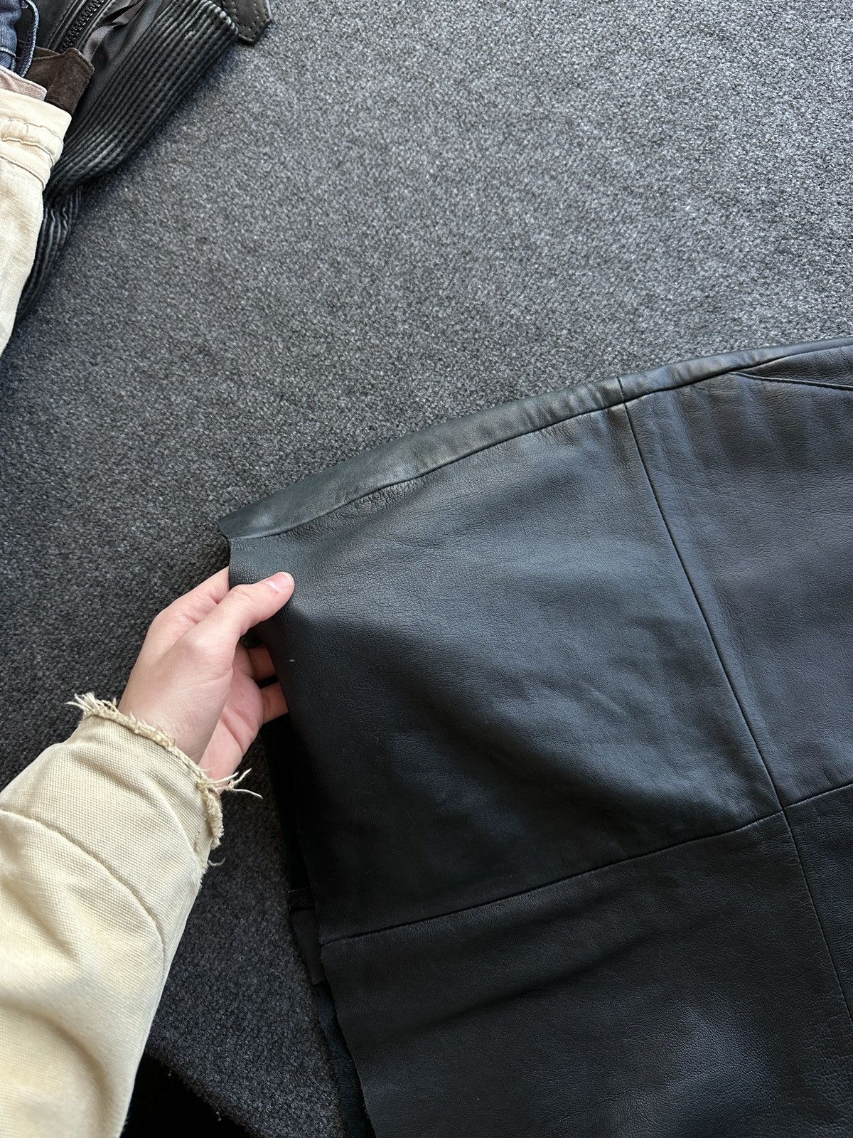 Leather SEXY🚨 LEATHER Y2K AVANT GARDE BLACK MINI SKIRT Size 30" / US 8 / IT 44 - 4 Thumbnail