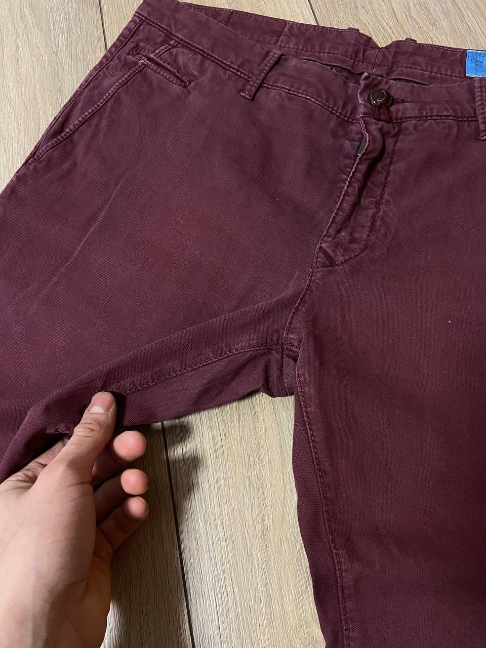 Jacob Cohen Jacob Cohen Light Washed Burgundy Bobby Model Pants Size US 35 - 15 Thumbnail