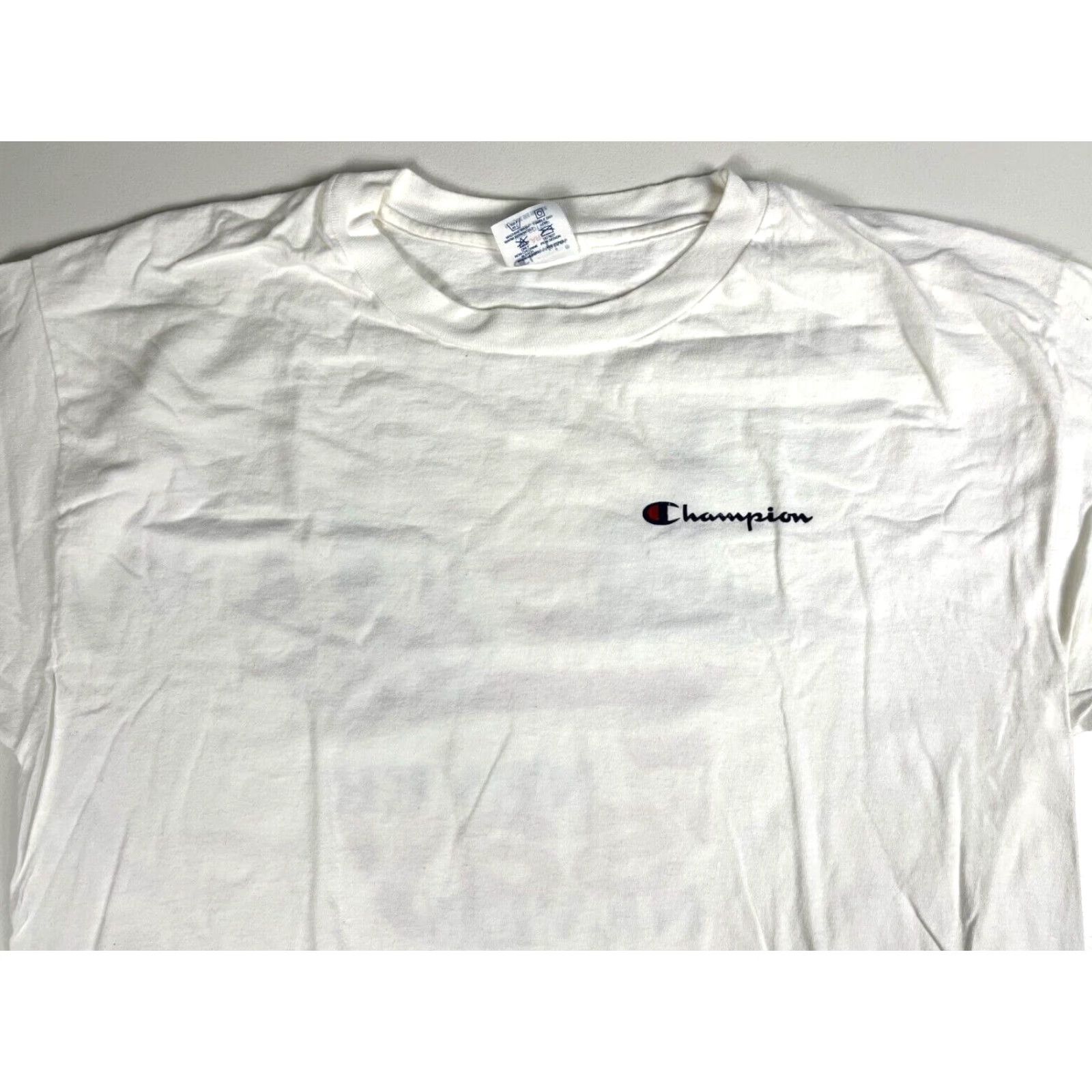 Champion VINTAGE Champion T-Shirt Never Say Never USA Olympics 90s Men XL White 100% Cotton Short Sleeve Crew Neck Graphic Print Size XL Size US XL / EU 56 / 4 - 6 Thumbnail