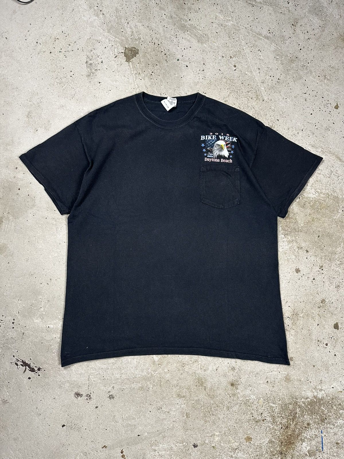 Harley Davidson Vintage Bike Week Daytona Beach Harley Moto Print T Shirt Size US XL / EU 56 / 4 - 3 Thumbnail
