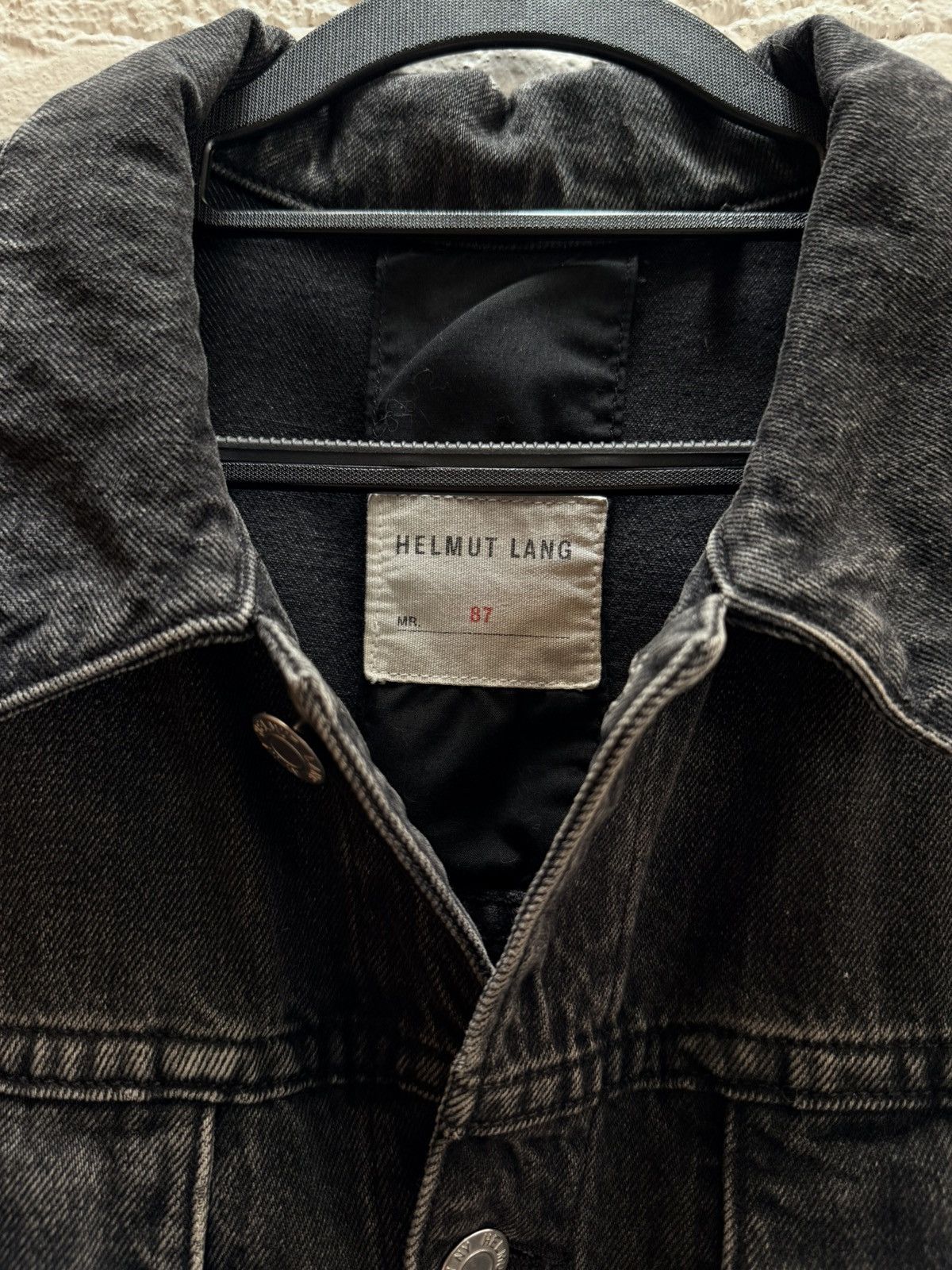 Helmut Lang Black Stonewash Denim Trucker Jacket Size US XL / EU 56 / 4 - 2 Thumbnail