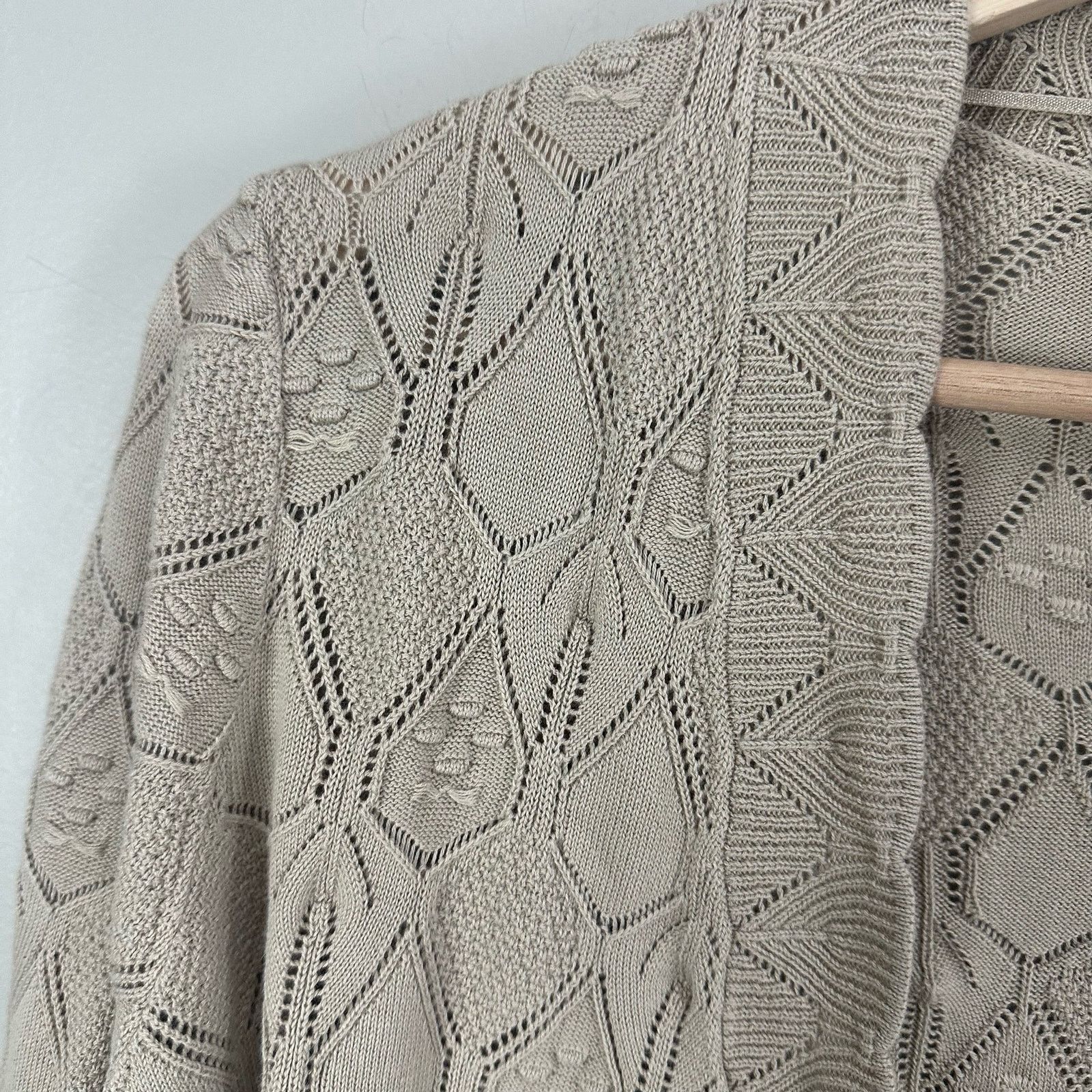 Other Charter Club Popcorn Bauble Knit Eyelet Cardigan Sweater L Size L / US 10 / IT 46 - 5 Thumbnail