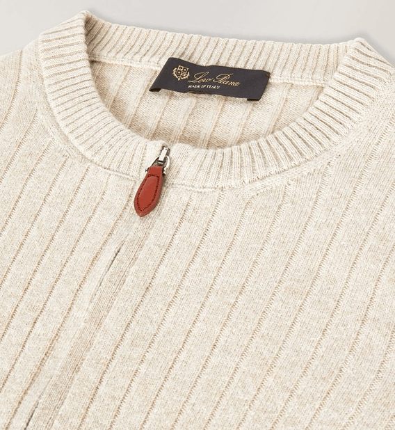 Loro Piana o1w1db10724 Maras Bomber Cashmere Cardigan in Ivory Size XS / US 0-2 / IT 36-38 - 3 Thumbnail