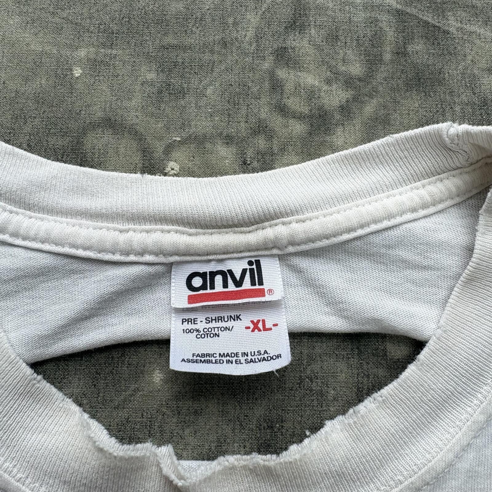 Anvil Vintage Y2K Distressed White Water Tavern Bar 100 Bill Shirt Size US XL / EU 56 / 4 - 3 Thumbnail