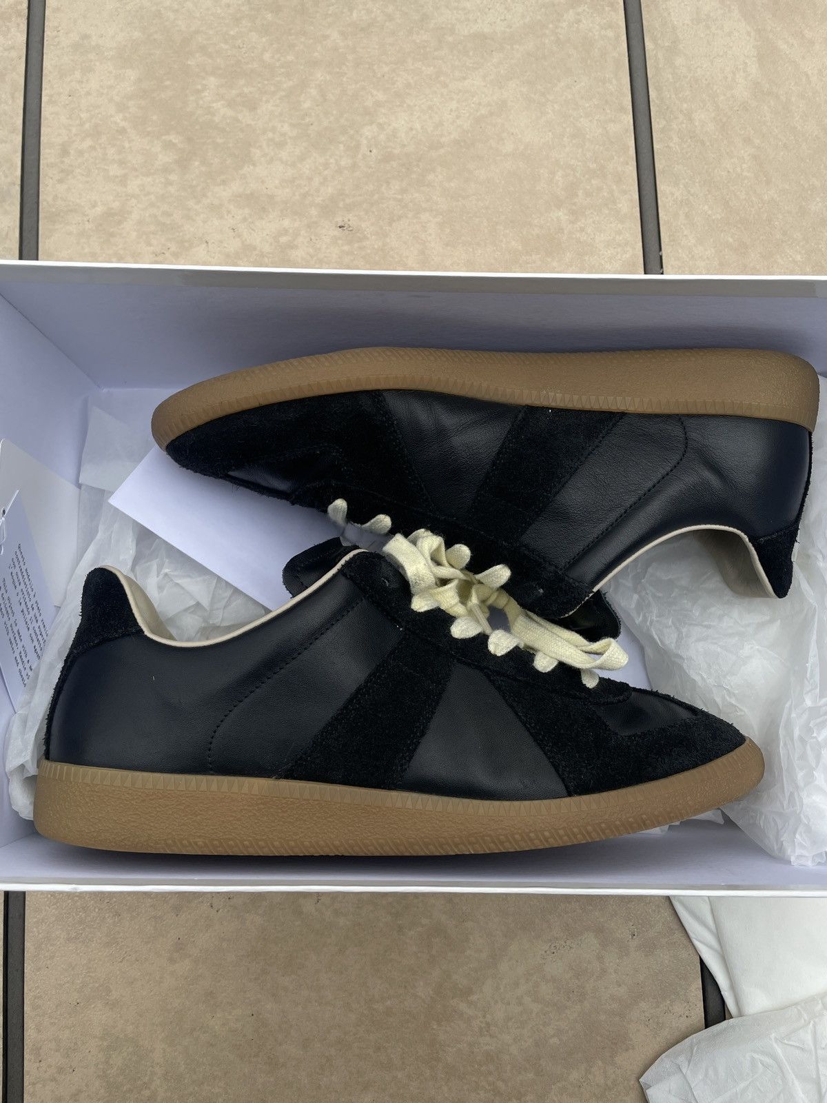 Maison Margiela Maison Margiela GAT Black Men 7/40 Low Top Italy Gum Size US 7 / EU 40 - 4 Thumbnail