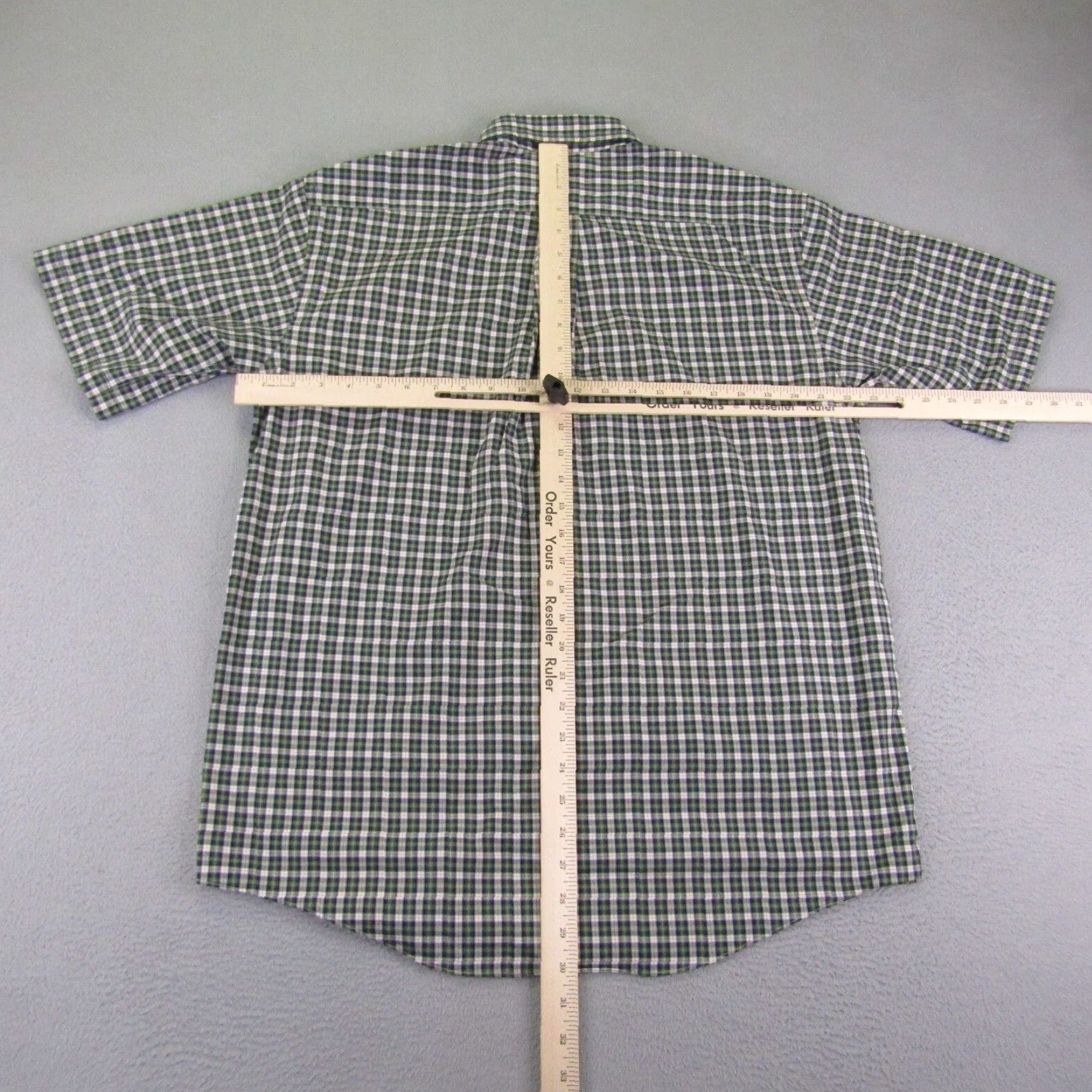 Vintage VINTAGE L.L. Bean Men's Short Sleeve Plaid Button-Up Shirt Casual Outdoor Travel Medium Blue Size US M / EU 48-50 / 2 - 4 Thumbnail