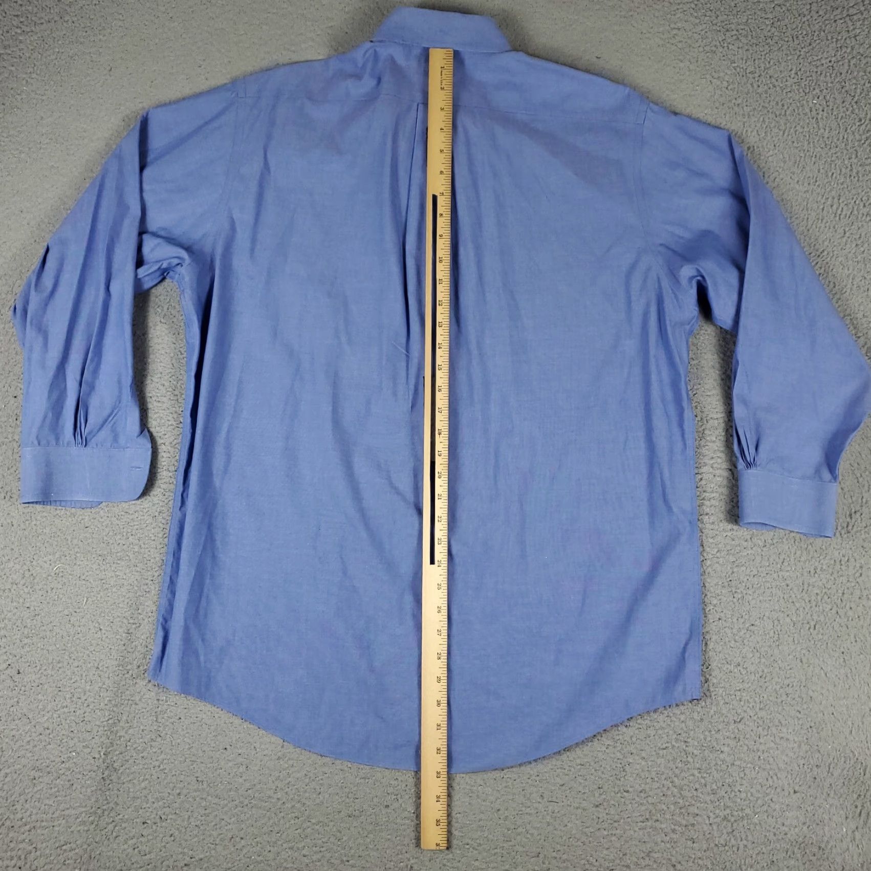 Brooks Brothers VINTAGE Brooks Brothers Shirt Mens 16.5 Blue Dress Shirt Regular Long Sleeve Non-Iron, Button-Down Collar, Classic American Style Mens Size 42R - 6 Thumbnail