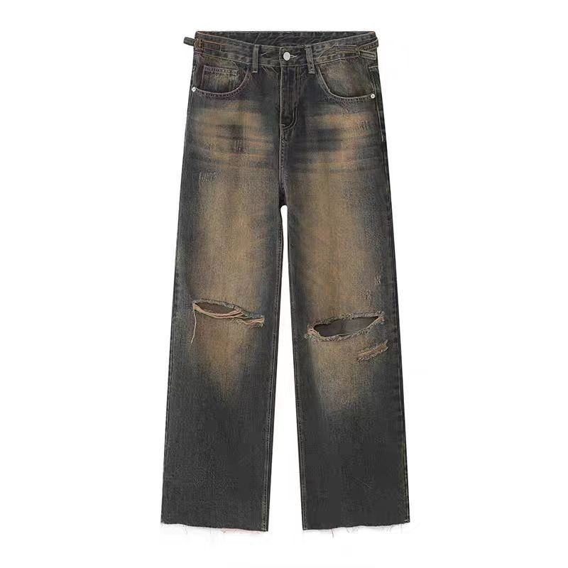 Designer × Vintage ripped grunge flared damaged jeans Size US 32 / EU 48 - 5 Thumbnail