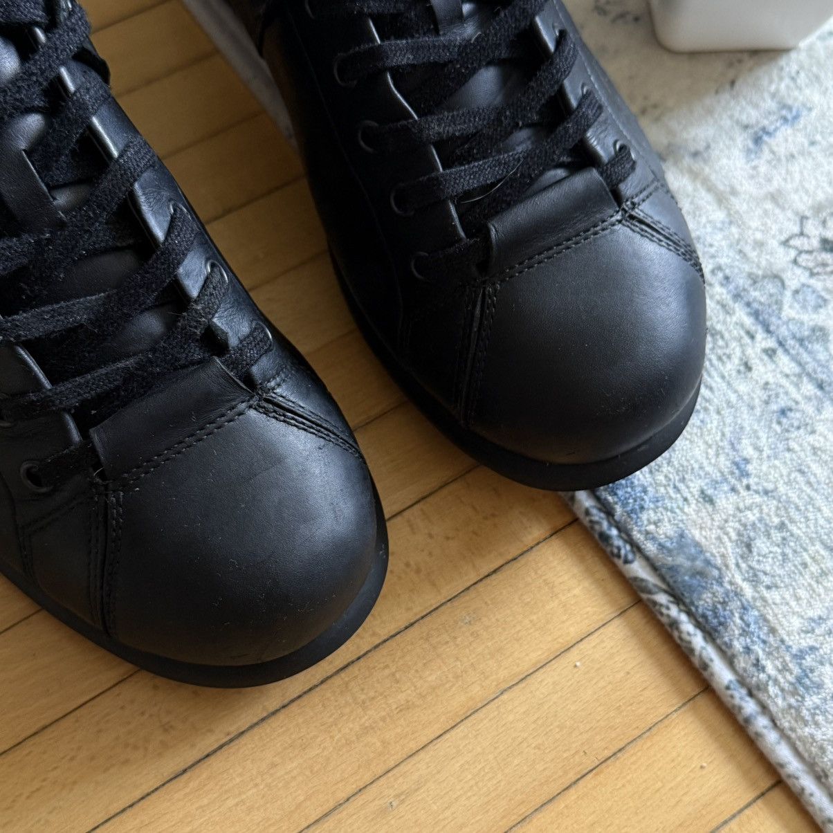 Camper 📌 Vintage Camper Pelotas Y2K Black Leather Boots Size US 11 / EU 44 - 3 Thumbnail