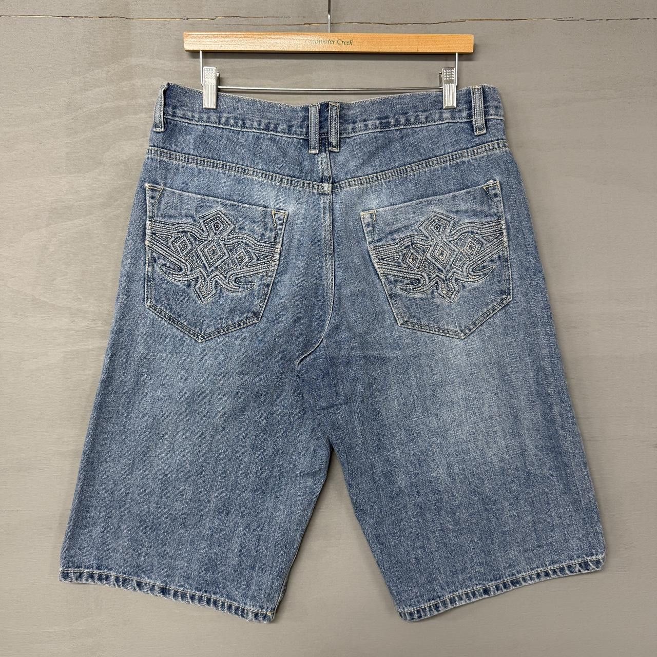 Avirex Avirex Vintage Baggy Crazy Jorts Embroidered Jean Shorts 34 Size US 34 / EU 50 - 1 Thumbnail