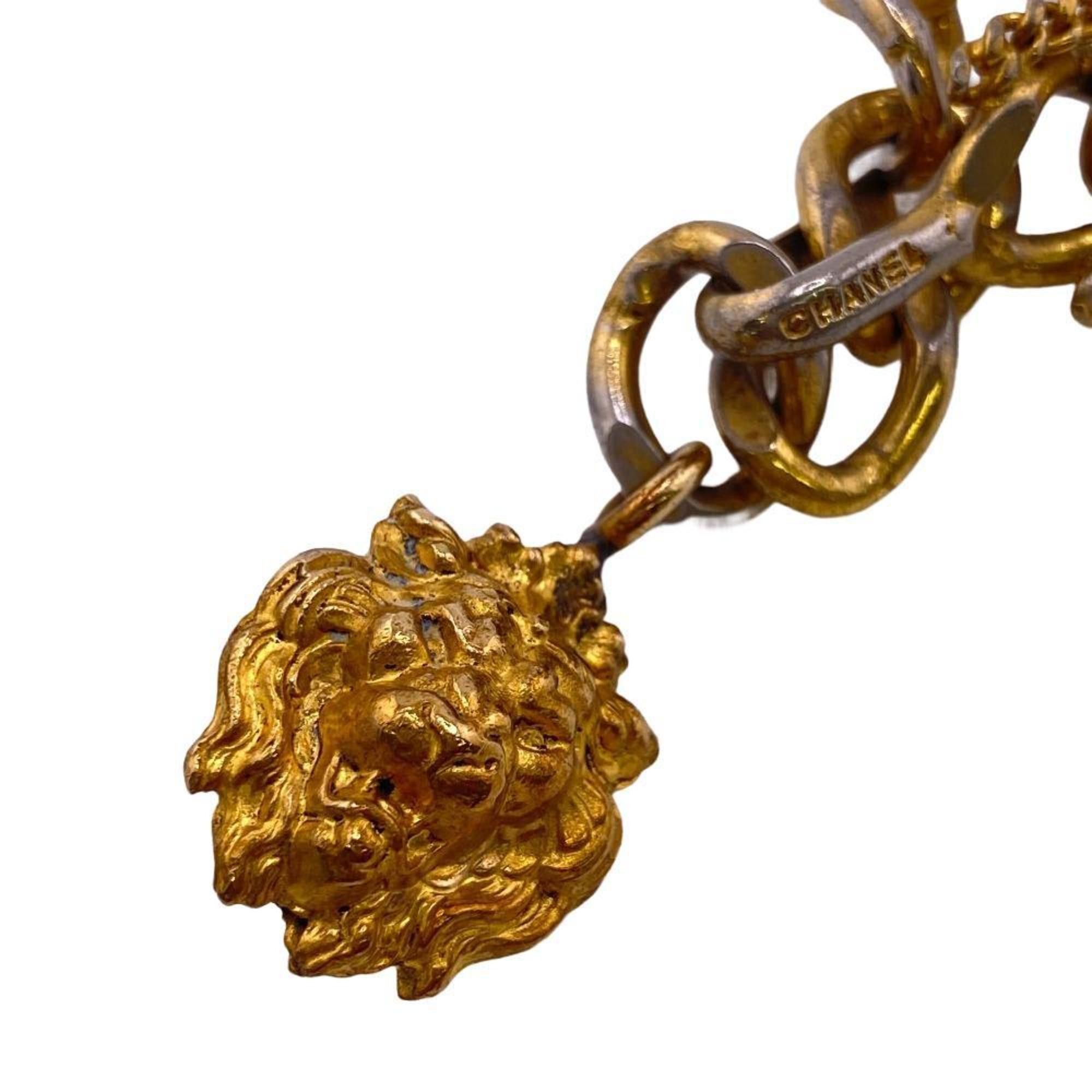 image of Chanel Chain Lion Head Belt Gold Women's Z0004894