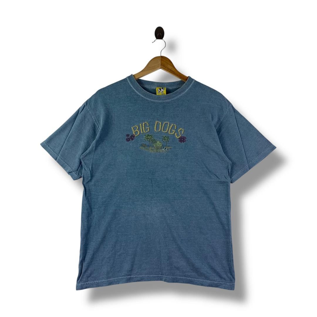Vintage BIG DOGS embroidery printed tee