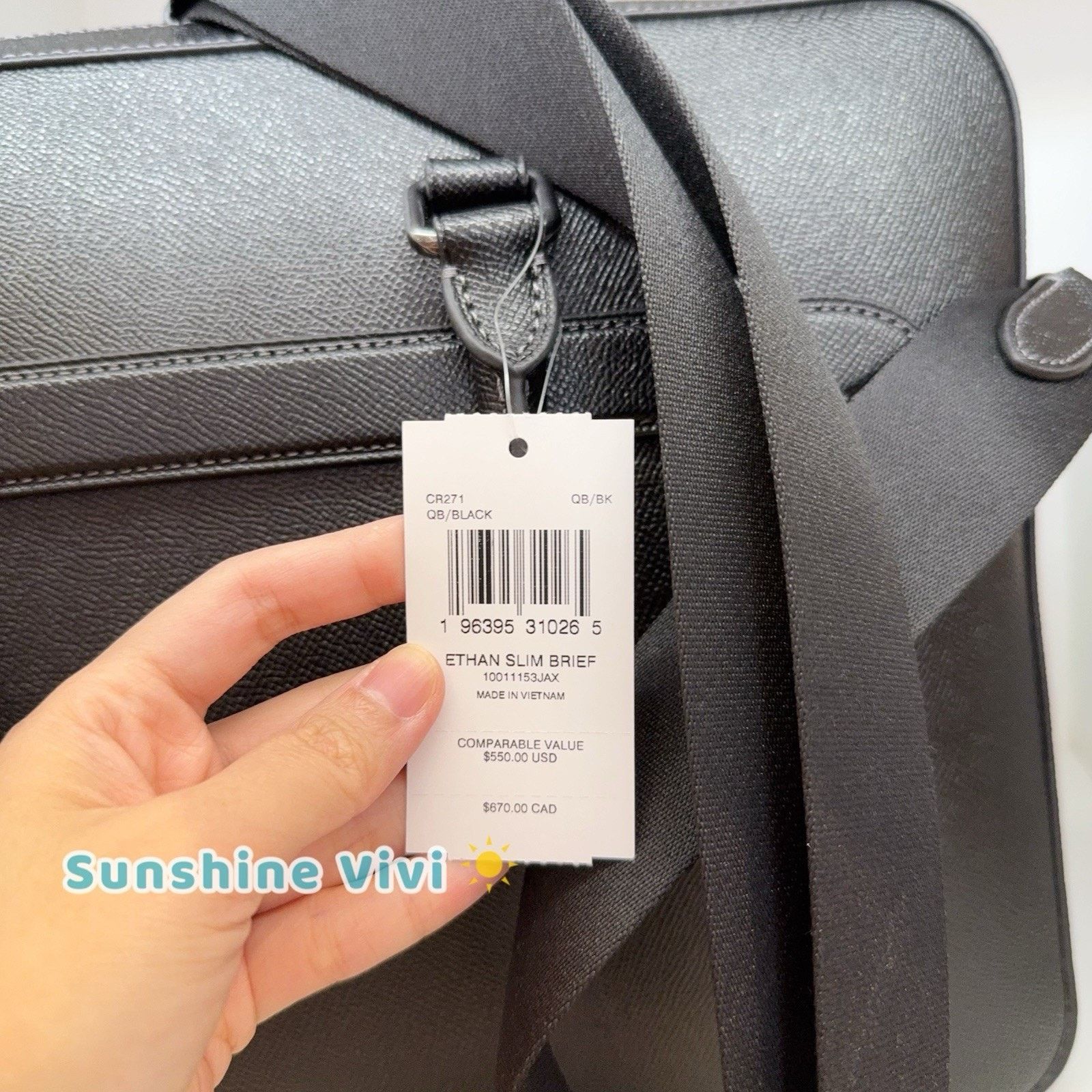 Coach NWT Coach Ethan Slim Brief Laptop Leather Black CR271 Size ONE SIZE - 4 Thumbnail