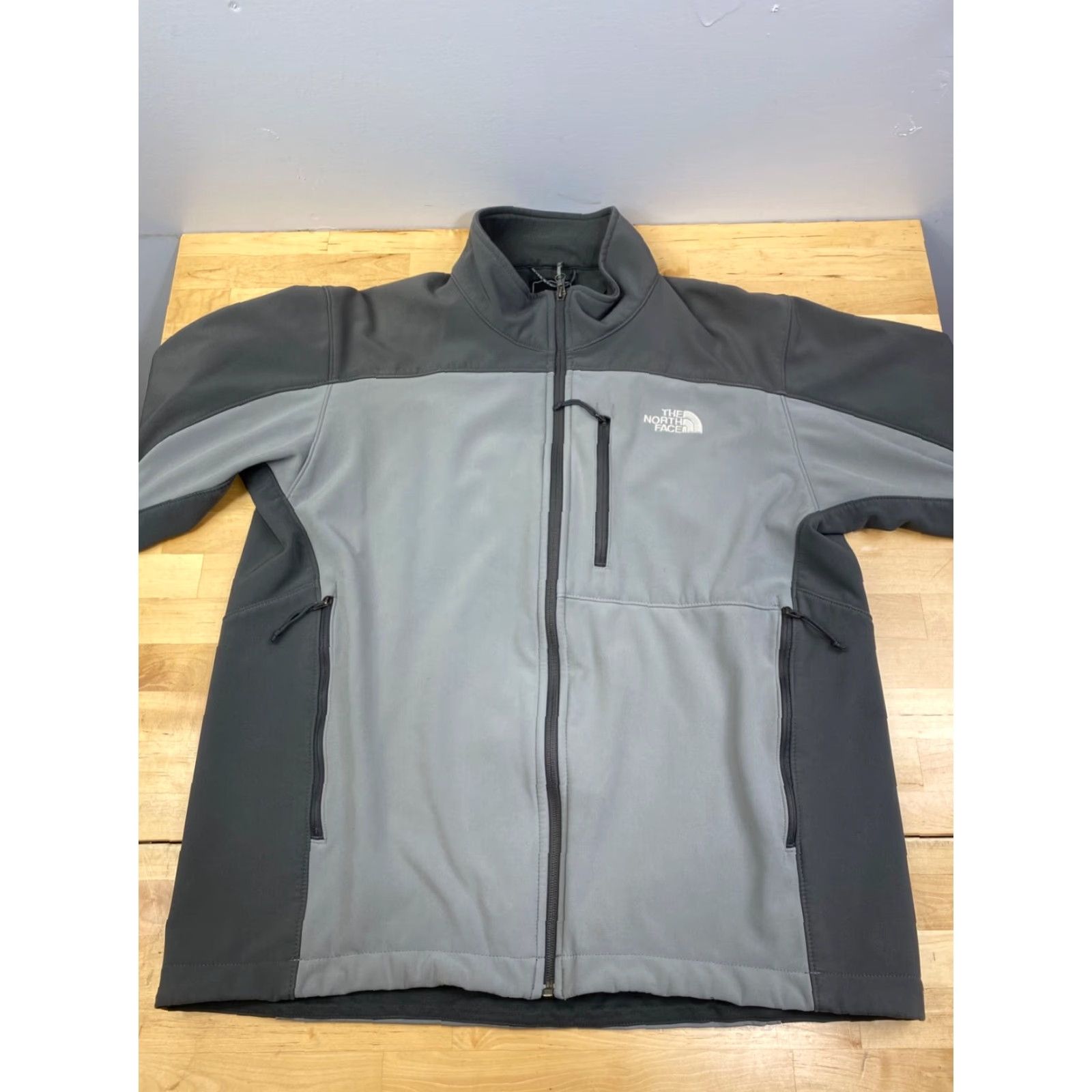 The North Face The North Face Apex Bionic Jacket Men L Gray Full Zip Fleece Lined Softshell Windbreaker Size US L / EU 52-54 / 3 - 2 Thumbnail