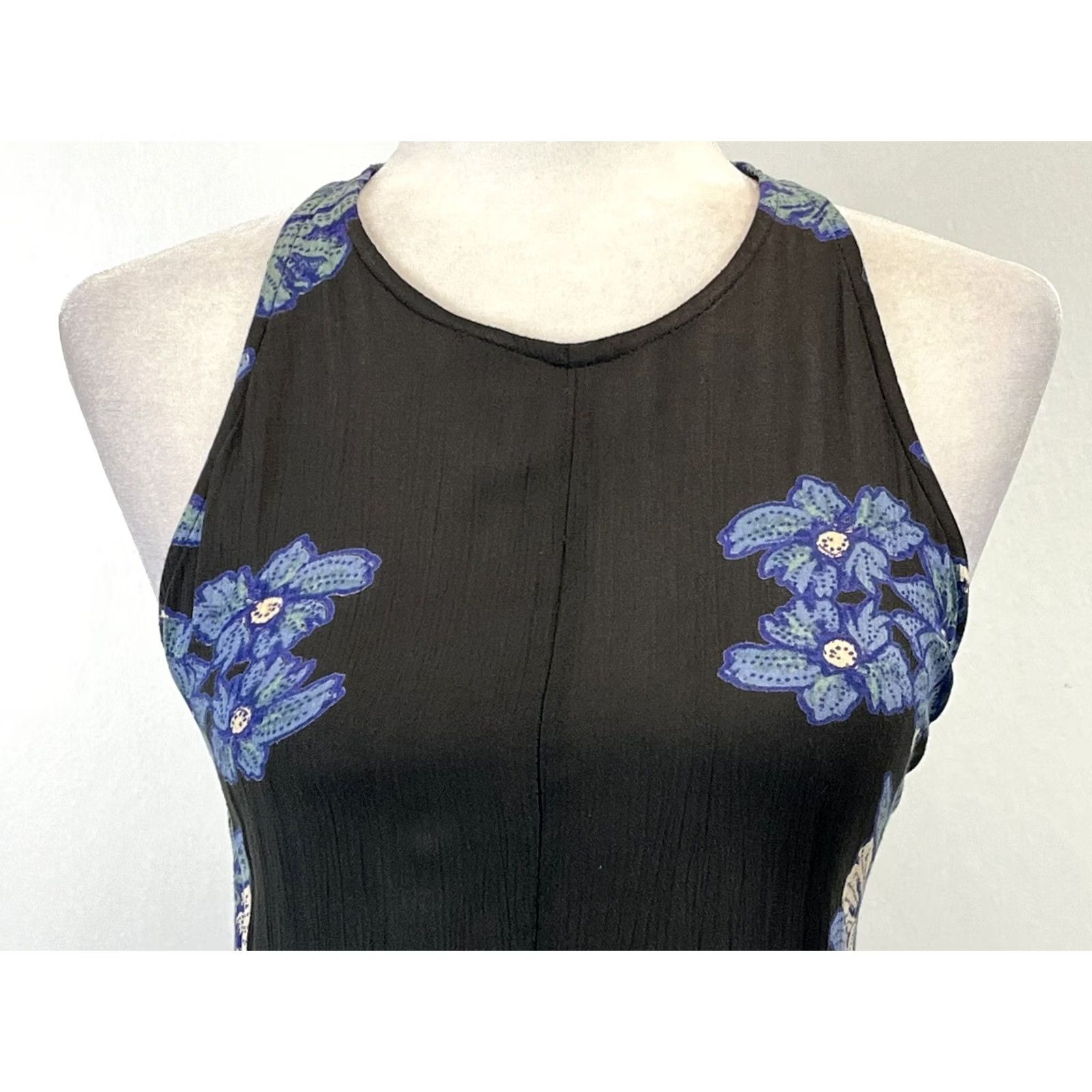 Free People Free People Dress Womens S Sleeveless Boho Festival Floral Side Ties Black Short Midi? (Original: Mini) Size S / US 4 / IT 40 - 5 Thumbnail