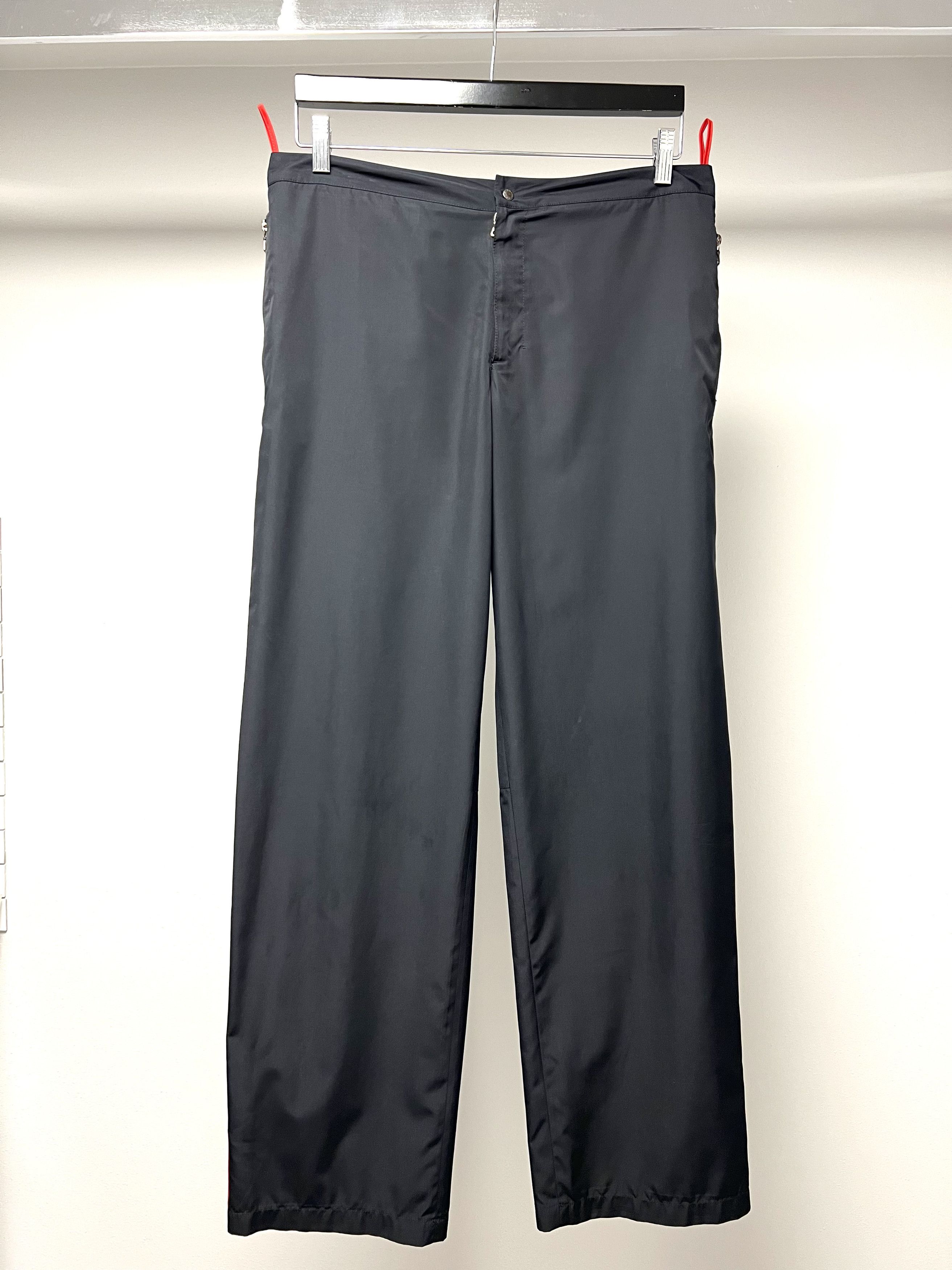 Image of Prada Sport Linea Rossa, Mens Popeline Easy Pants, Wide Leg in Bleu/Dark Navy (Size 36)