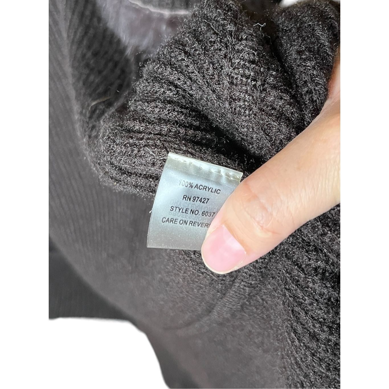 Other DOLCE CABO Black Knit Acrylic Fur Trim Long Duster Cardigan Size M / US 6-8 / IT 42-44 - 8 Thumbnail