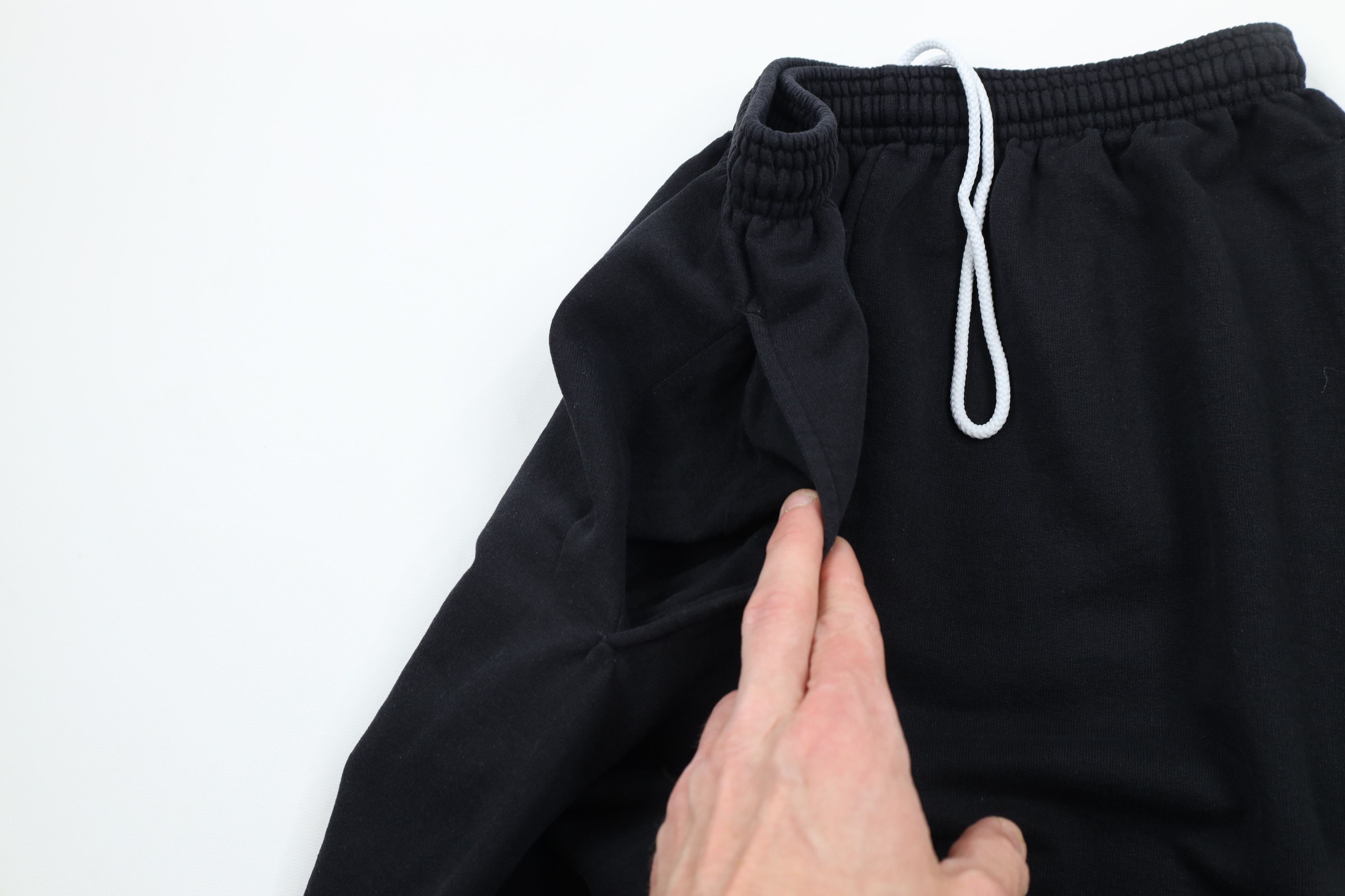 Vintage Vintage 90s Streetwear Faded Blank Wide Leg Sweatpants Black Size US 34 / EU 50 - 6 Thumbnail