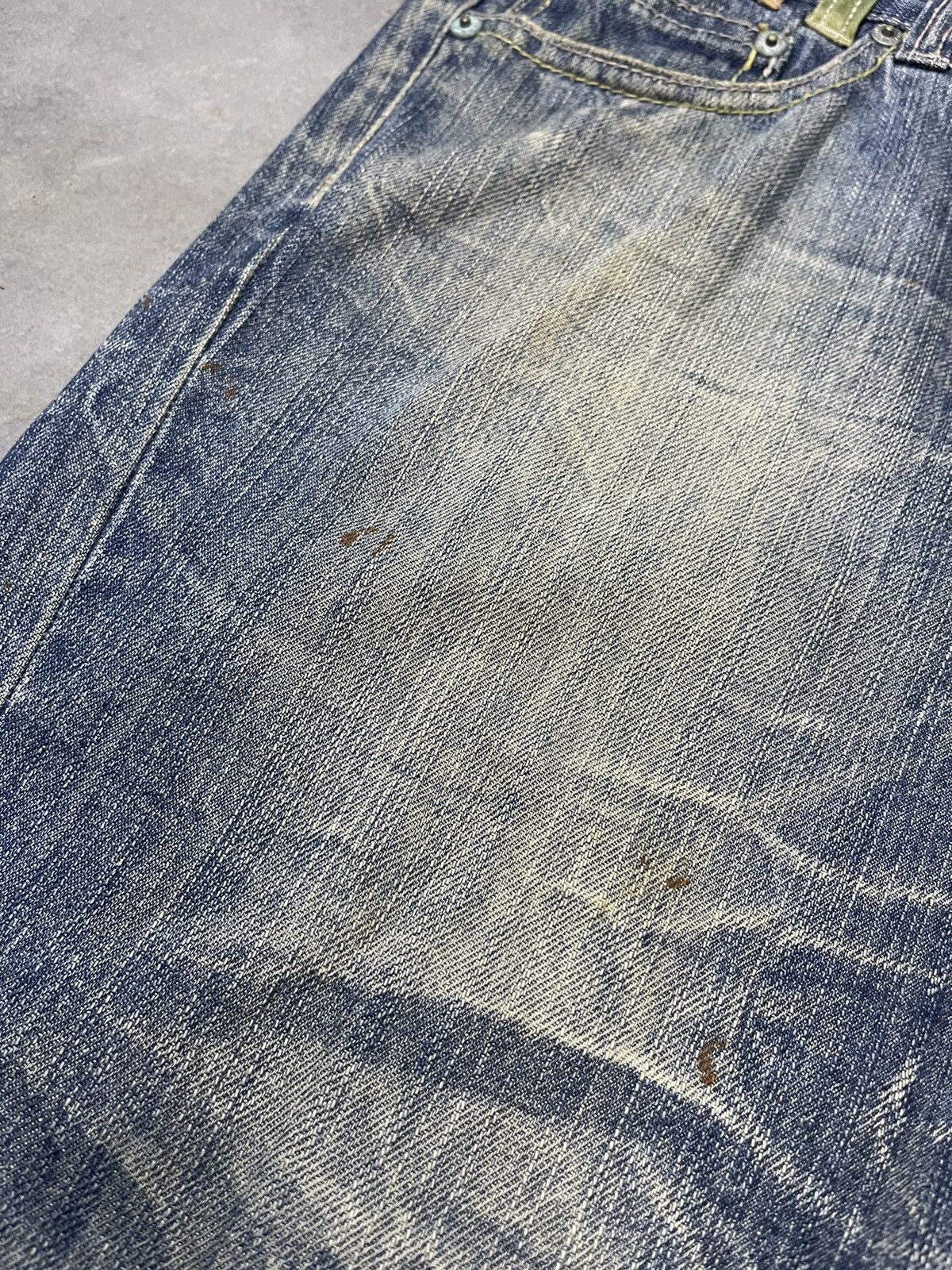 If Six Was Nine Japan NYLAUS Double Waist Honeycomb Punk Style Short Denim Size US 33 - 15 Thumbnail