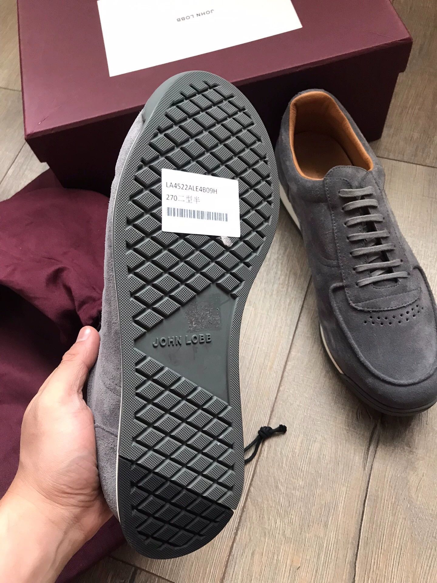 John Lobb John Lobb new suede casual sneakers gray 43.5 Size US 10.5 / EU 43-44 - 5 Thumbnail