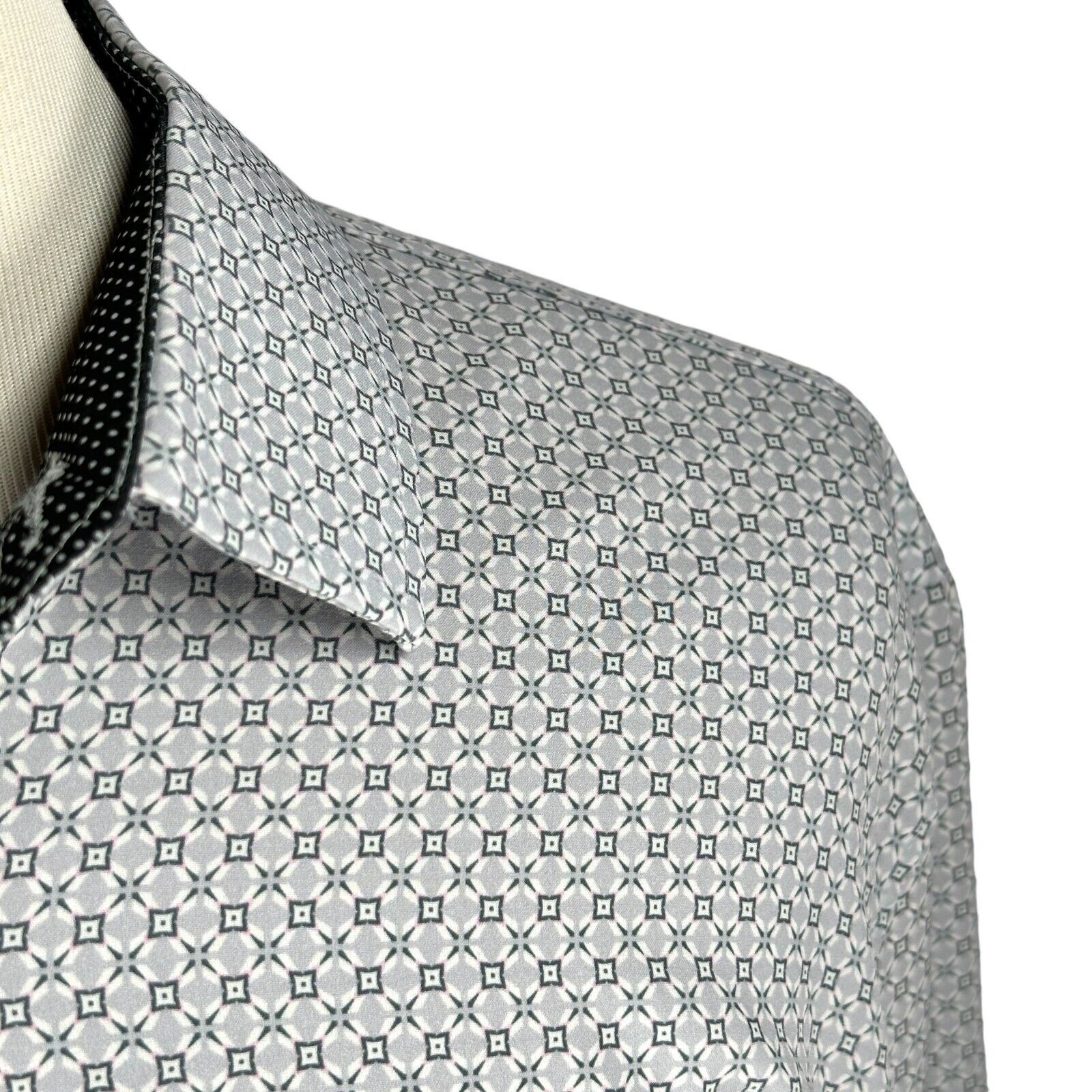 Other WRK Dress Shirt Men’s 18 Gray 4 Way Stretch Slim Fit Size US XL / EU 56 / 4 - 3 Thumbnail