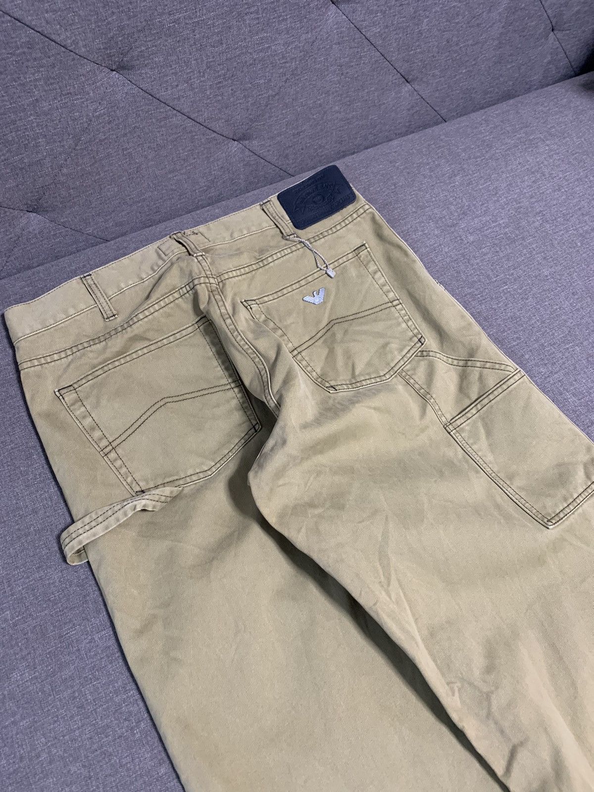 Armani Archive Armani Jeans Wide Baggy Carpenter Work Jeans Size US 34 / EU 50 - 11 Thumbnail